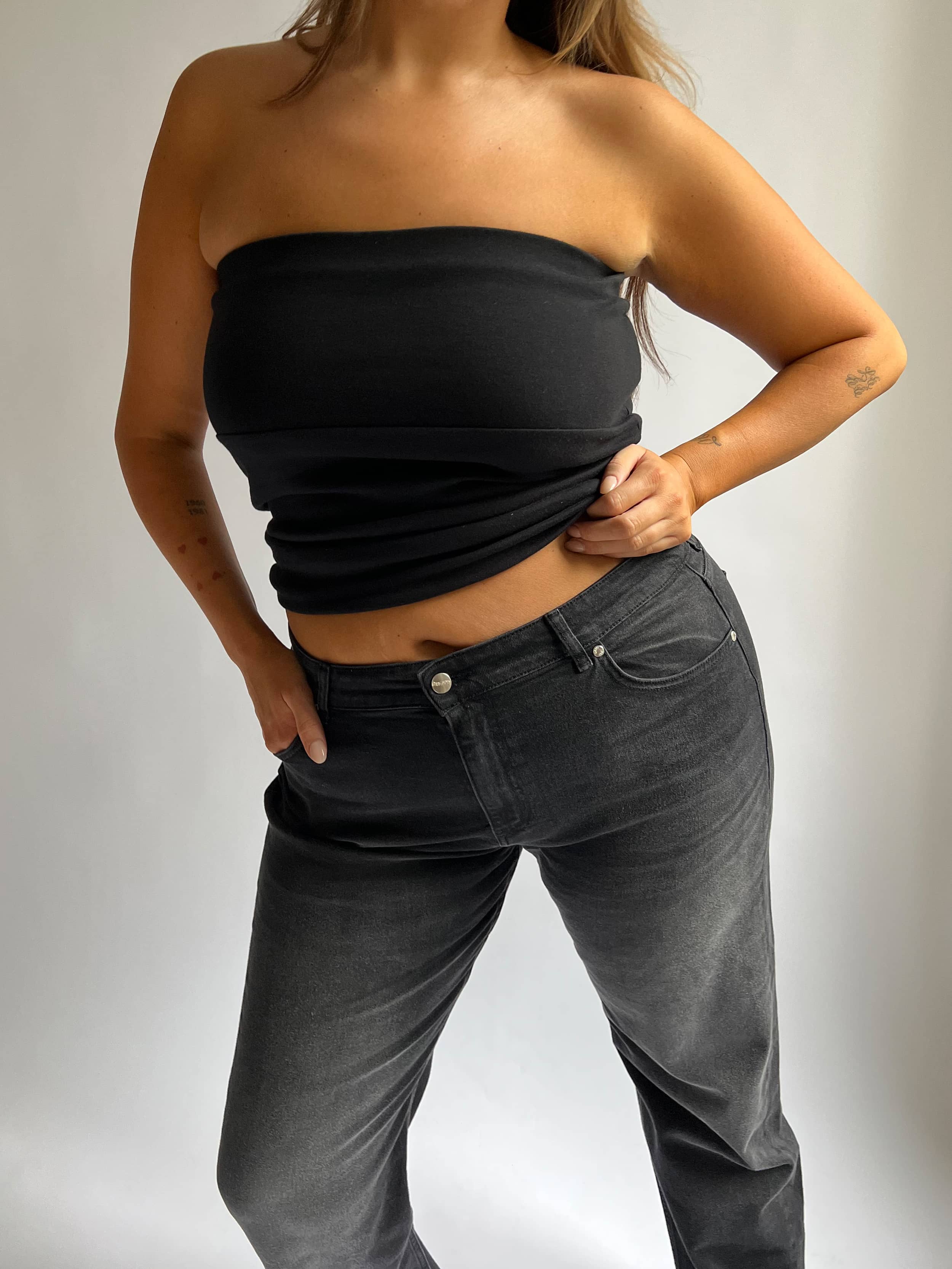 トップス Djerf Avenue Daily Tube Top Black S Daily Tube Top Black - Black | Djerf Avenue