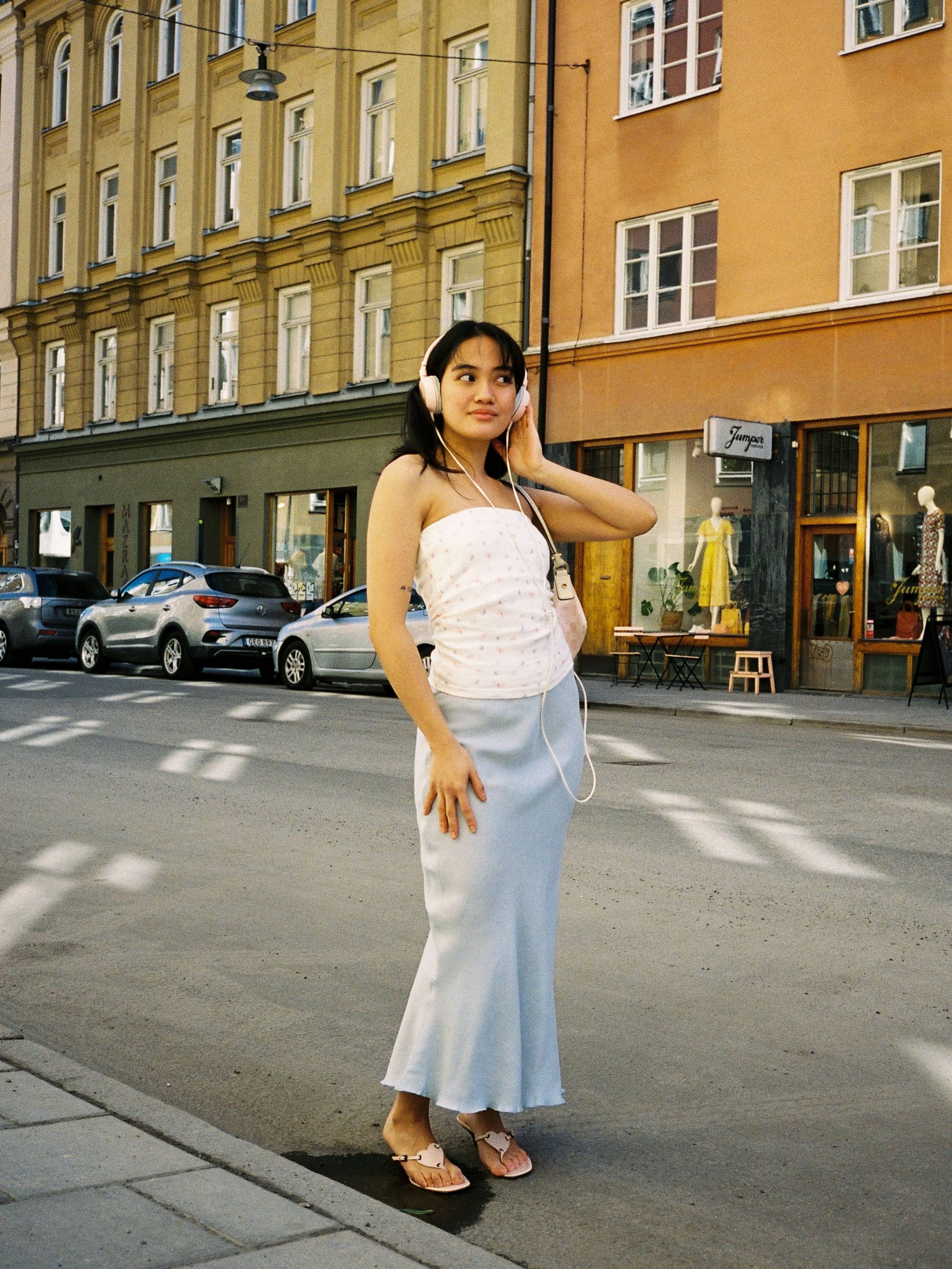 Daily Tube Top Butterfly - White Butterfly | Djerf Avenue