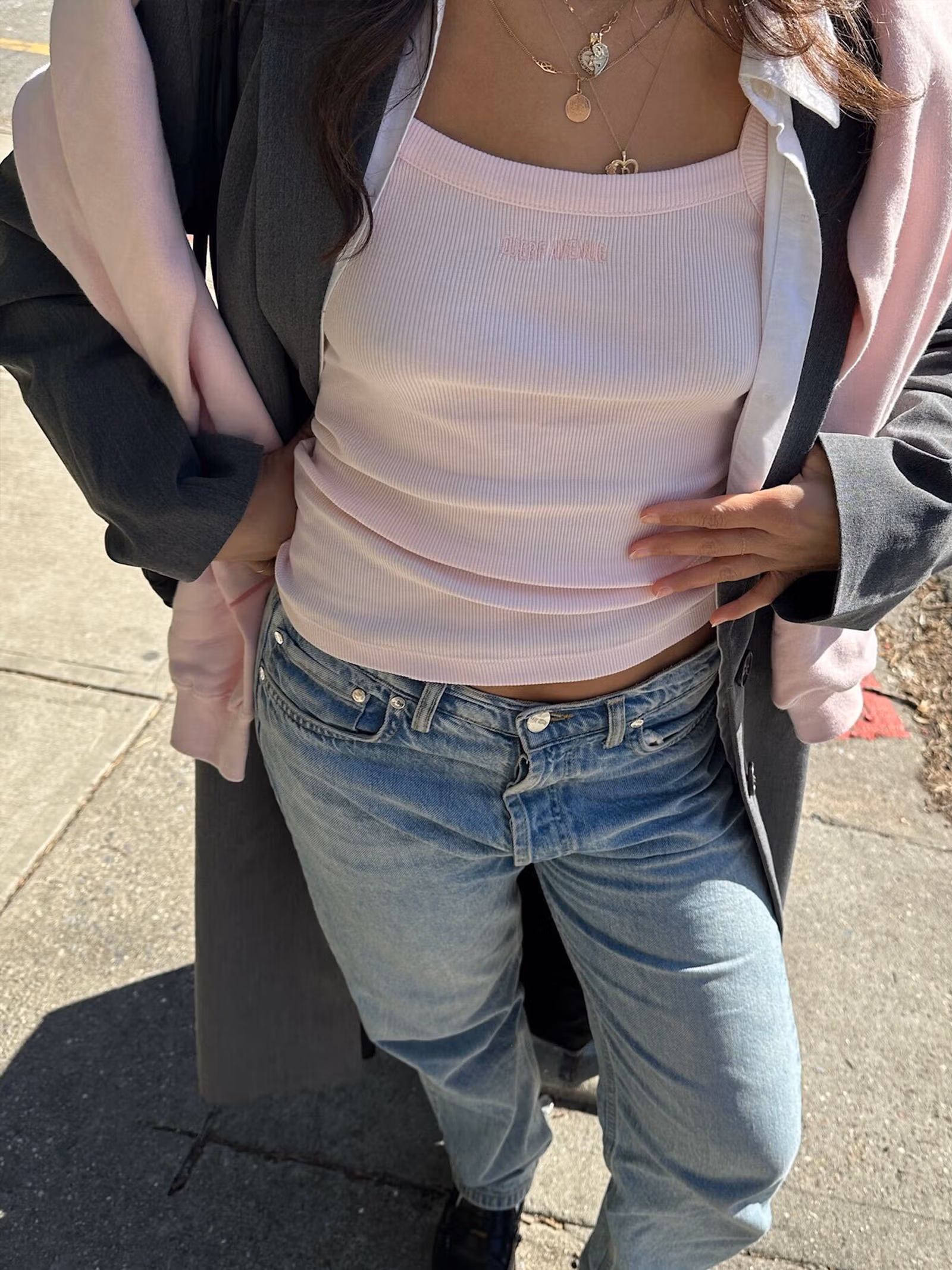 Daily Tank Top Ribbed Baby Pink