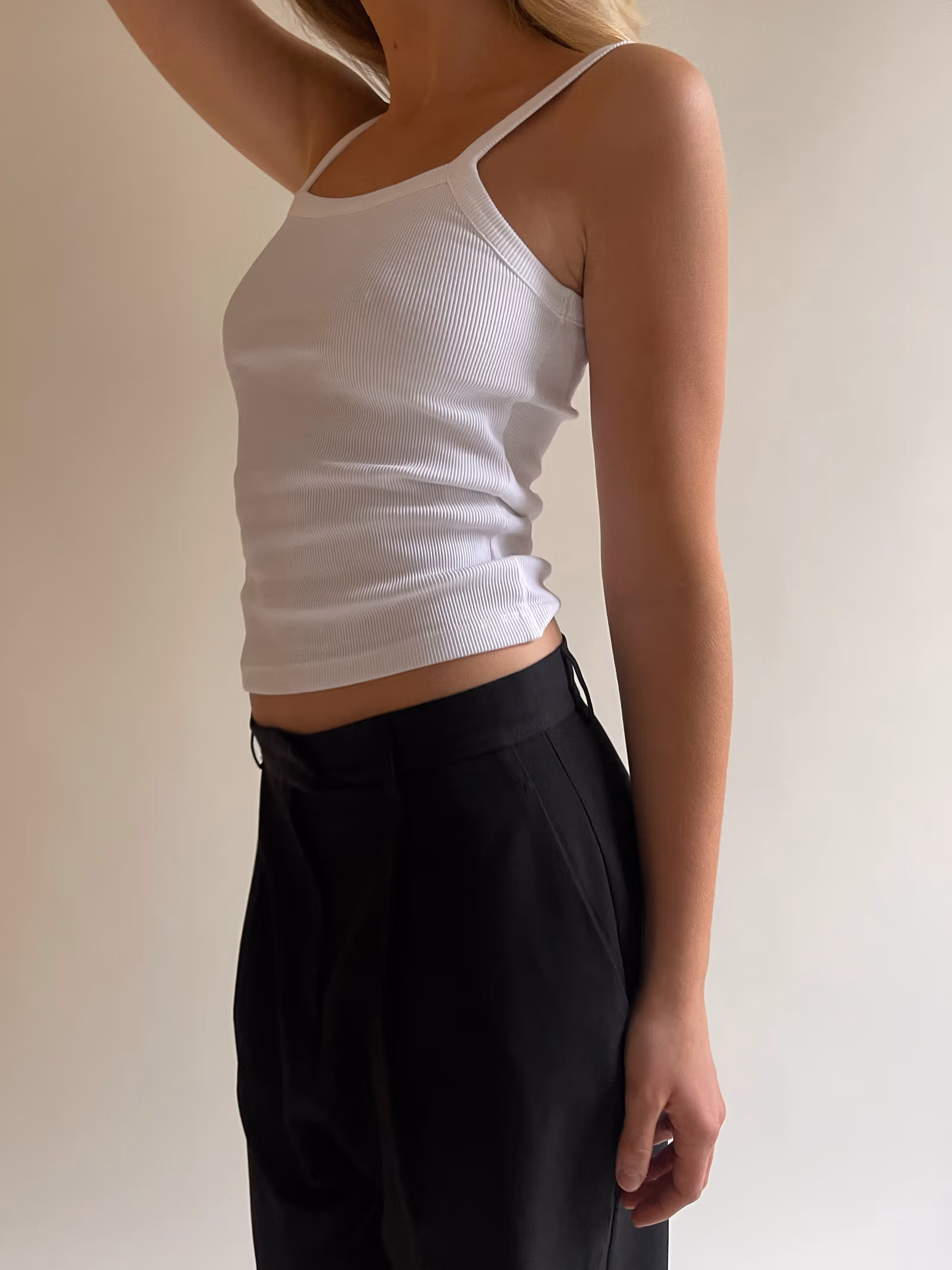 Daily Tank Top Ribbed White