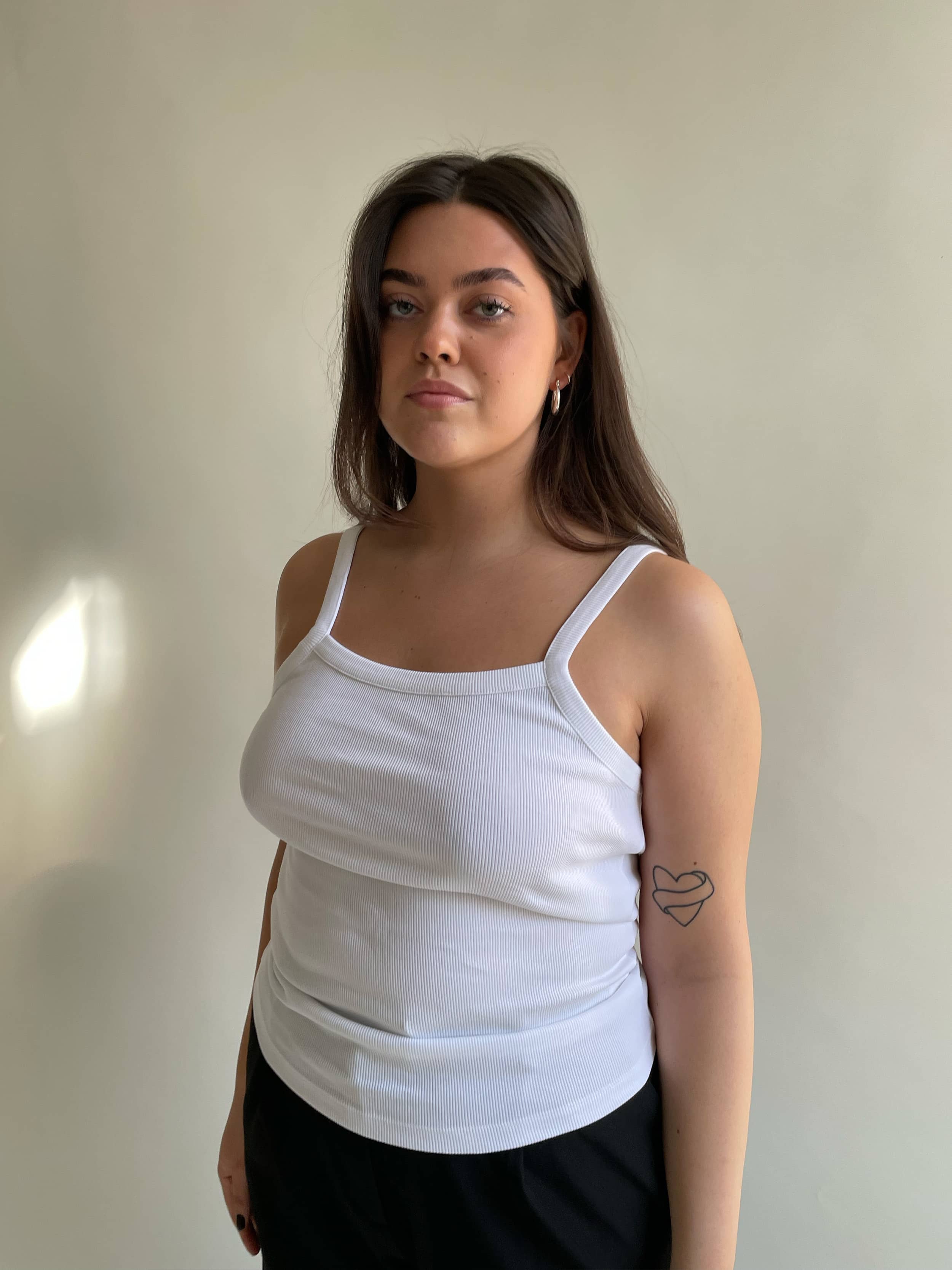 Daily Tank Top Ribbed White - White | Djerf Avenue