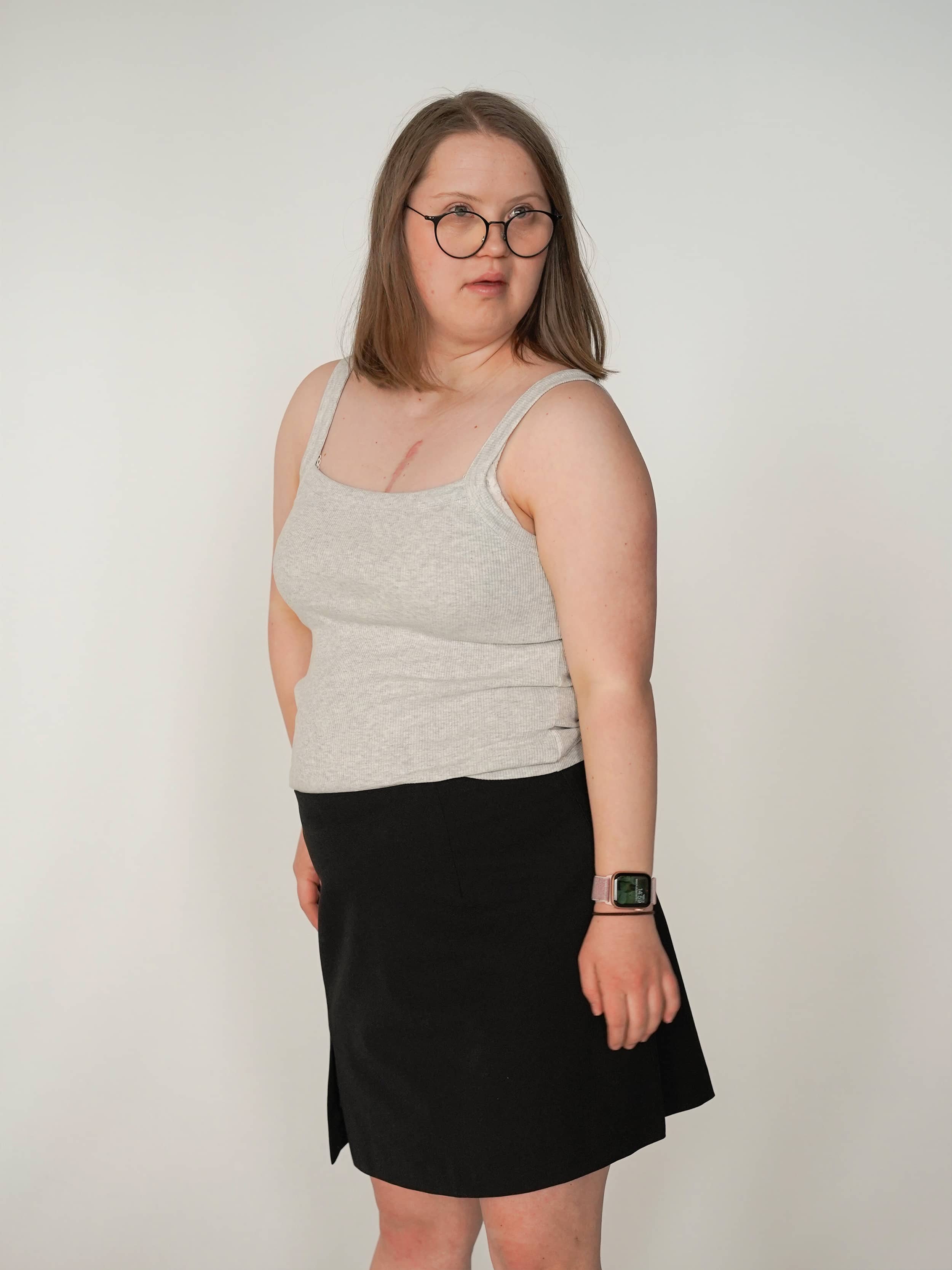 Daily Tank Top Ribbed Grey Melange - Grey melange | Djerf Avenue