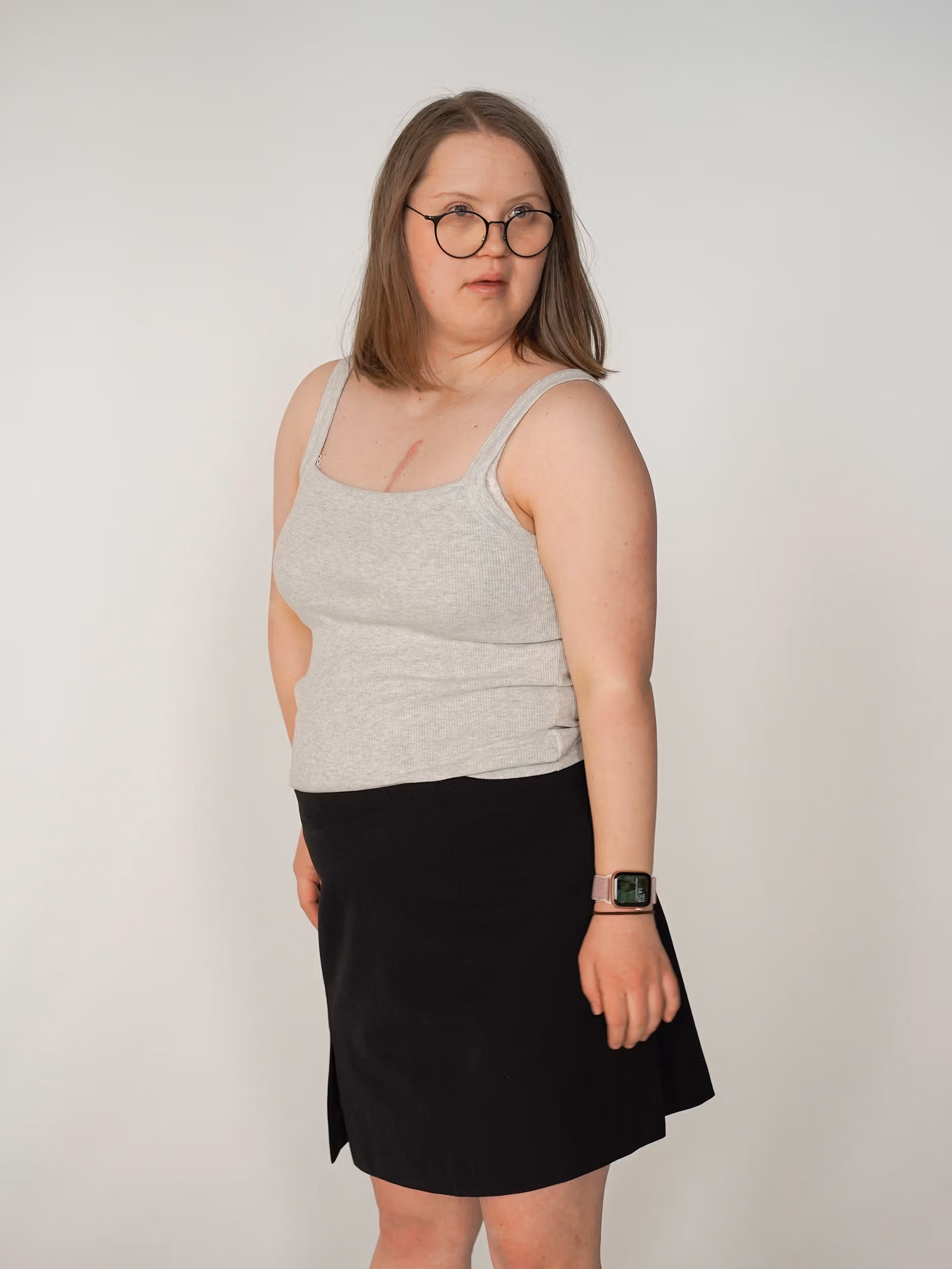 Daily Tank Top Ribbed Grey Melange