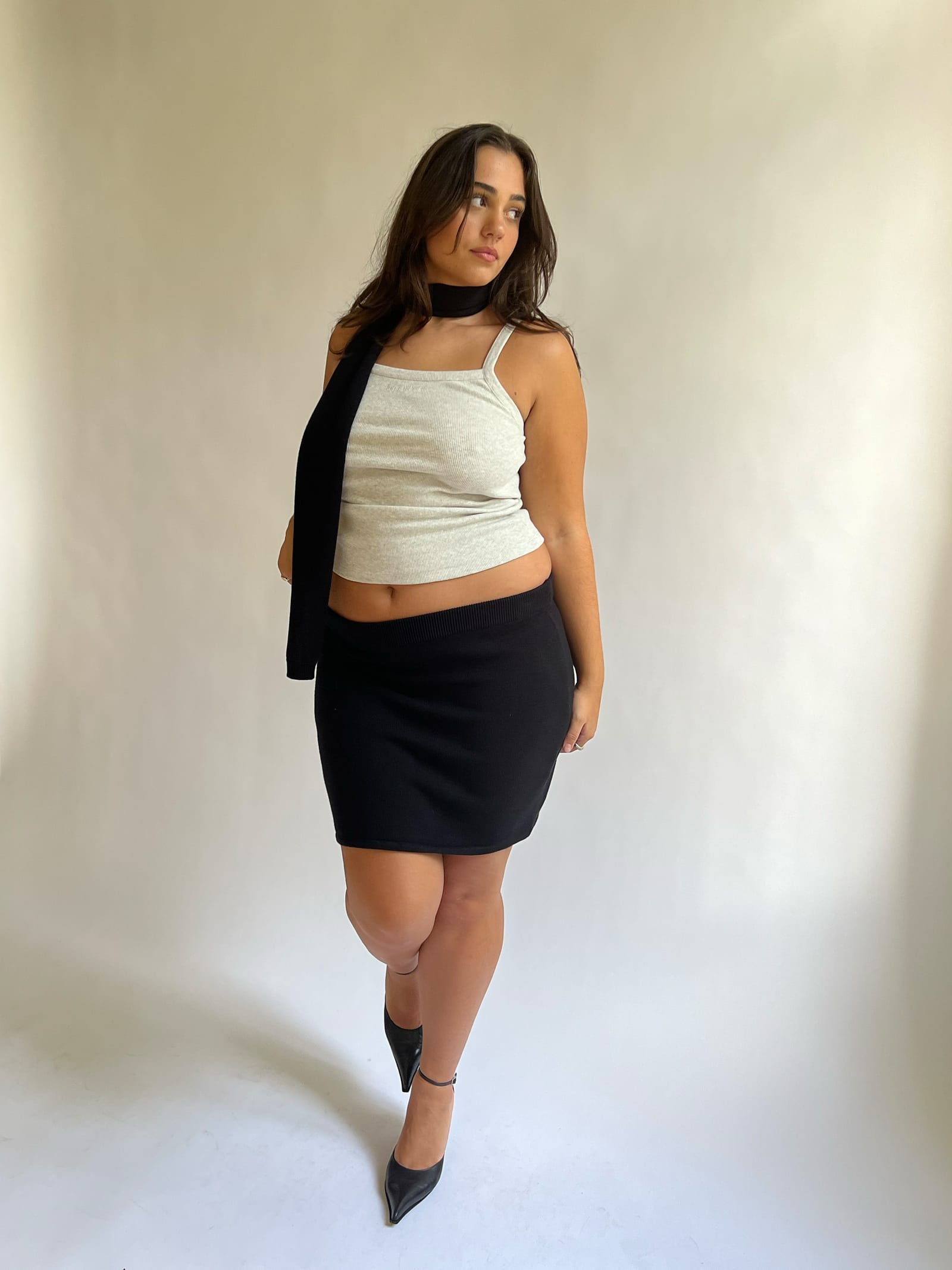 Daily Tank Top Ribbed Grey Melange