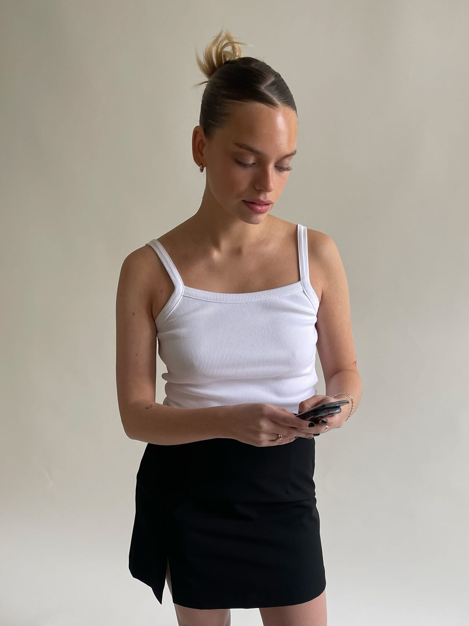 Daily Tank Top Ribbed White