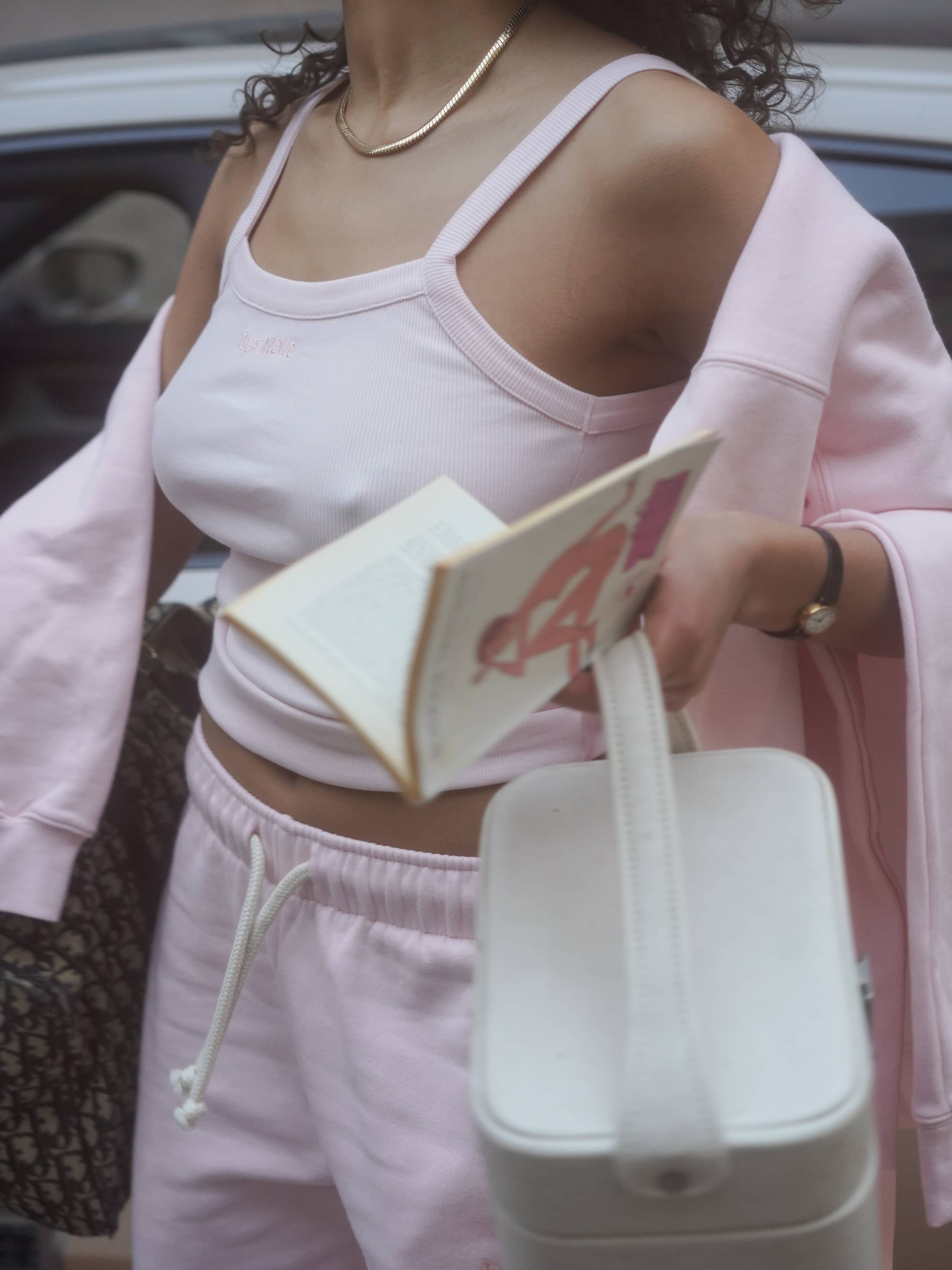 Daily Tank Top Ribbed Baby Pink - Baby pink | Djerf Avenue