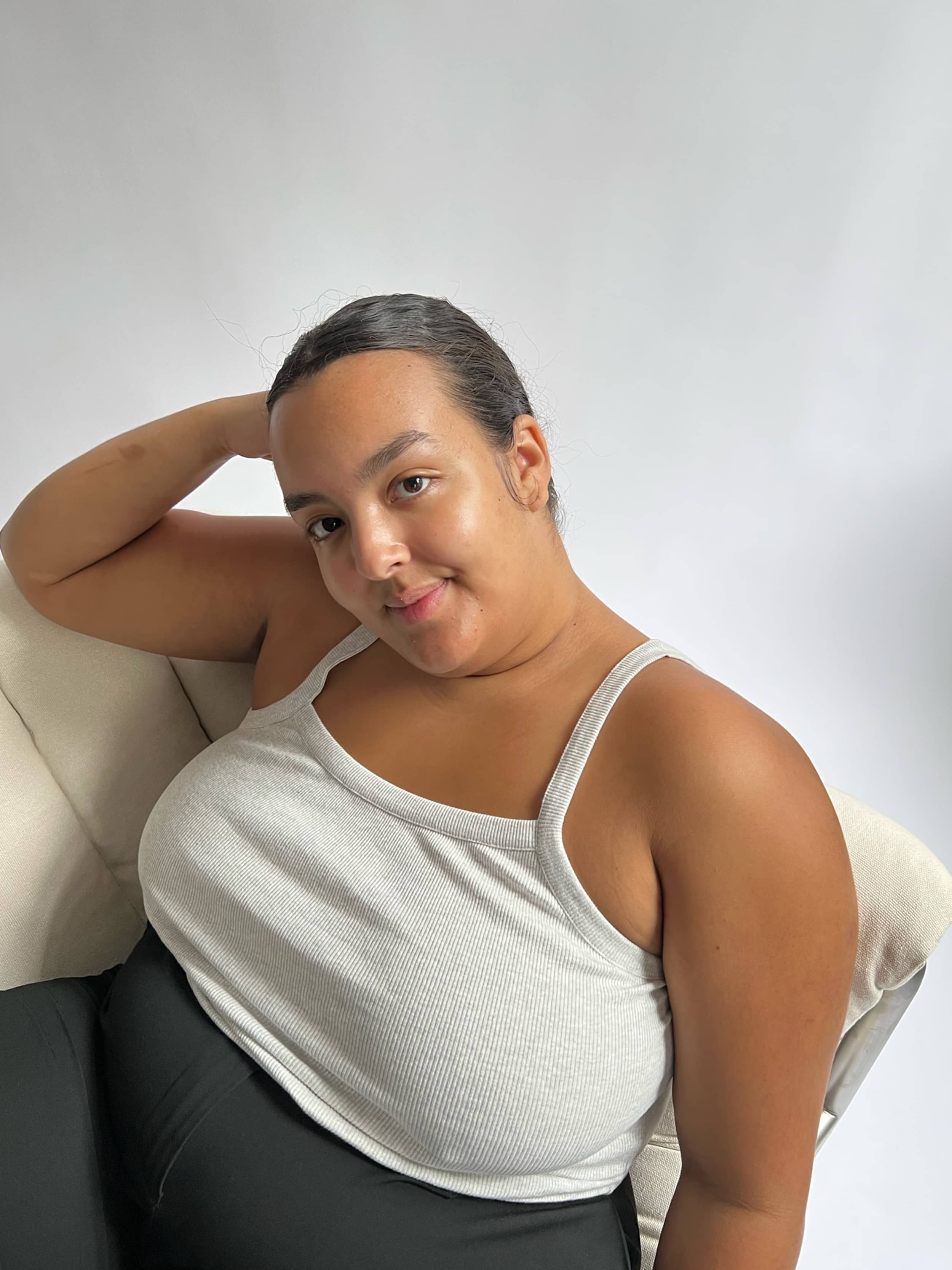 Daily Tank Top Ribbed Grey Melange - Grey melange | Djerf Avenue
