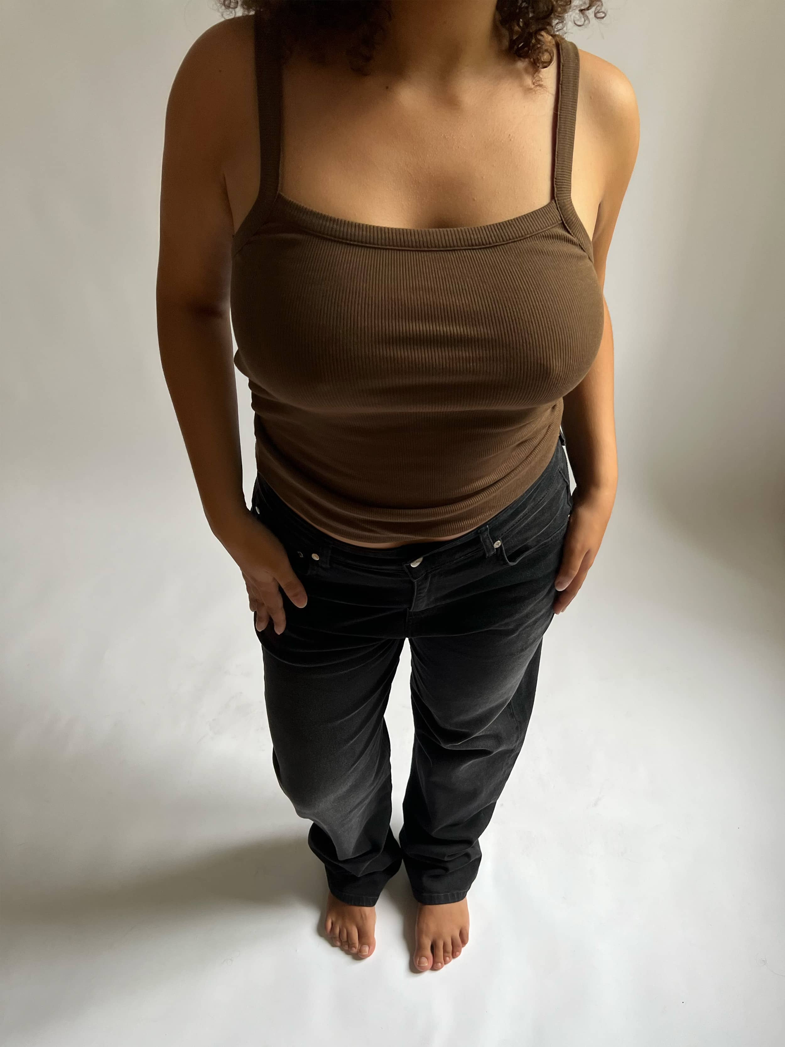 Daily Tank Top Ribbed Cocoa - Cocoa | Djerf Avenue