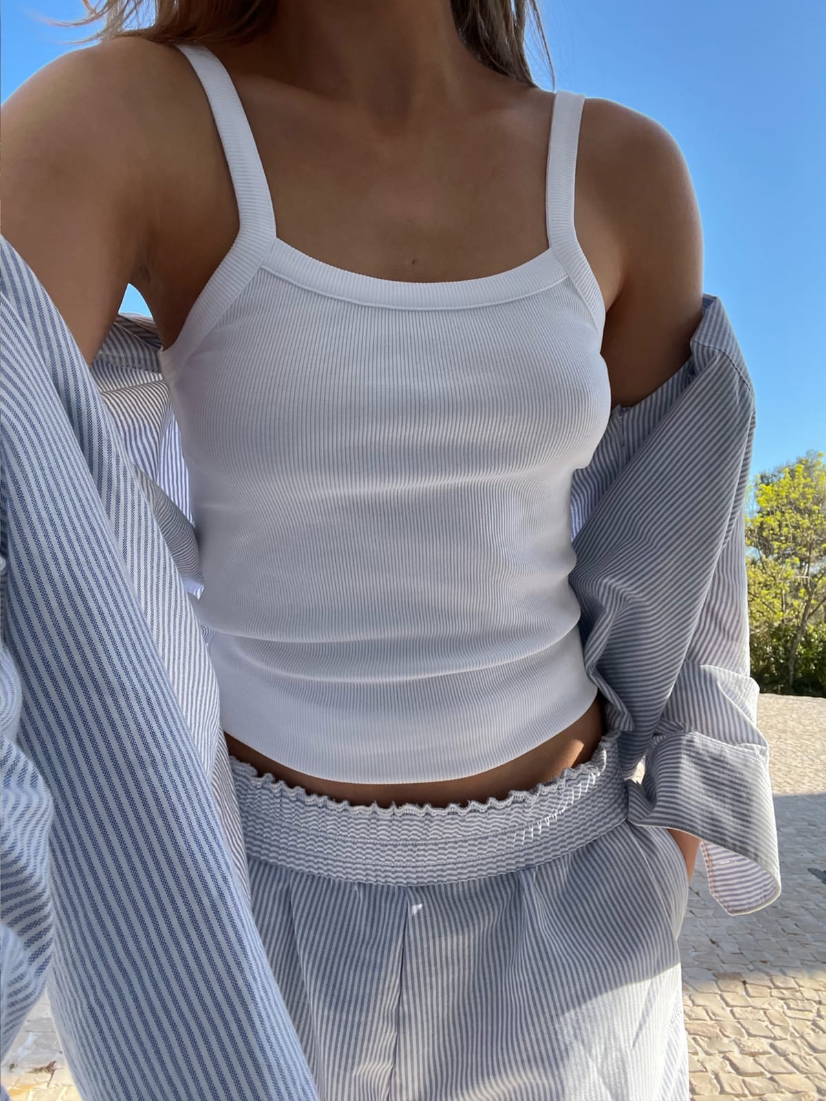 Daily Tank Top Ribbed White