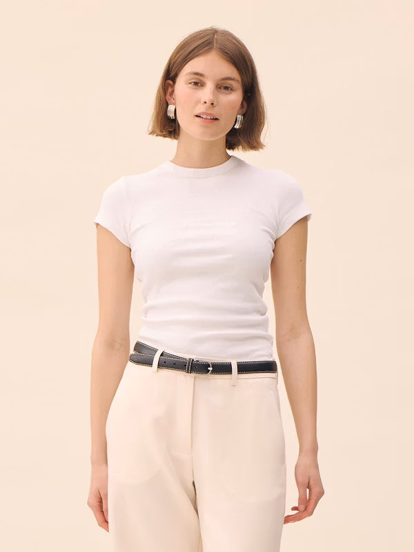 Daily T-Shirt Ribbed White