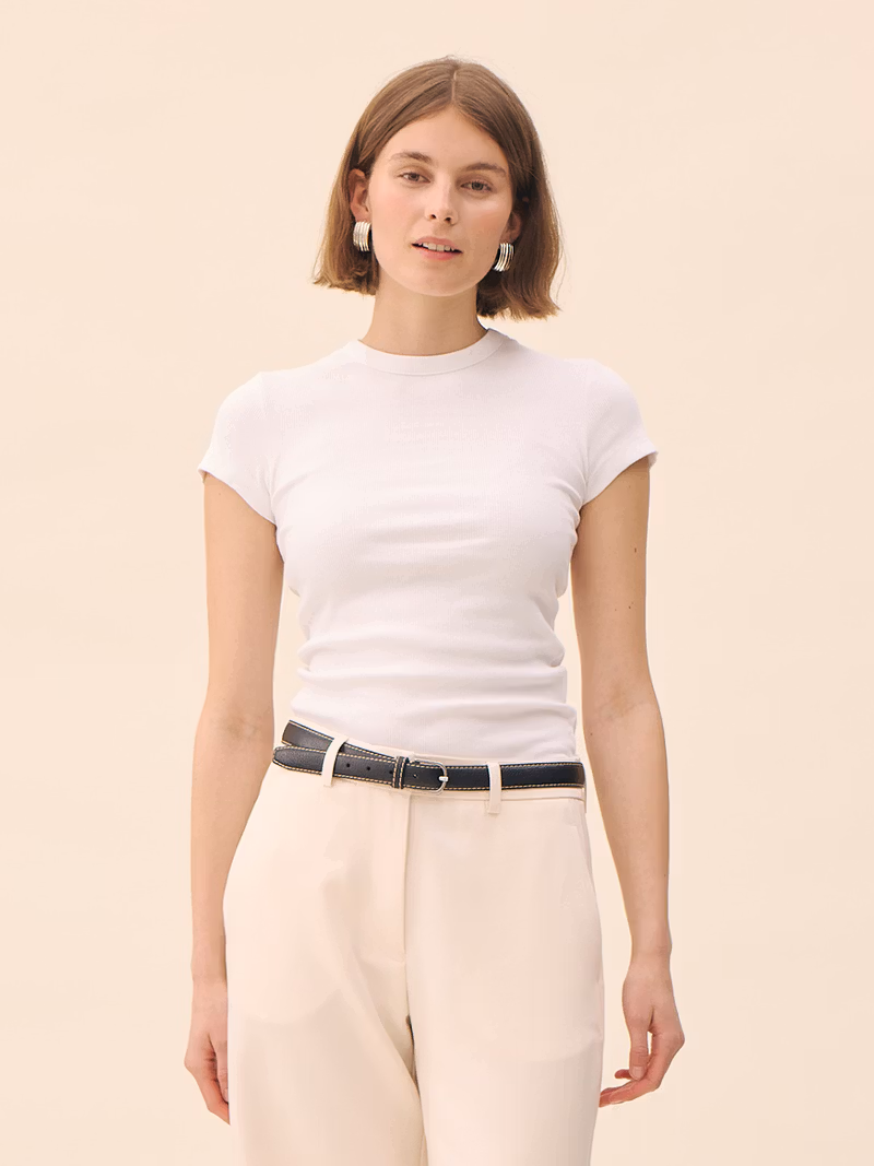 Daily T-Shirt Ribbed White