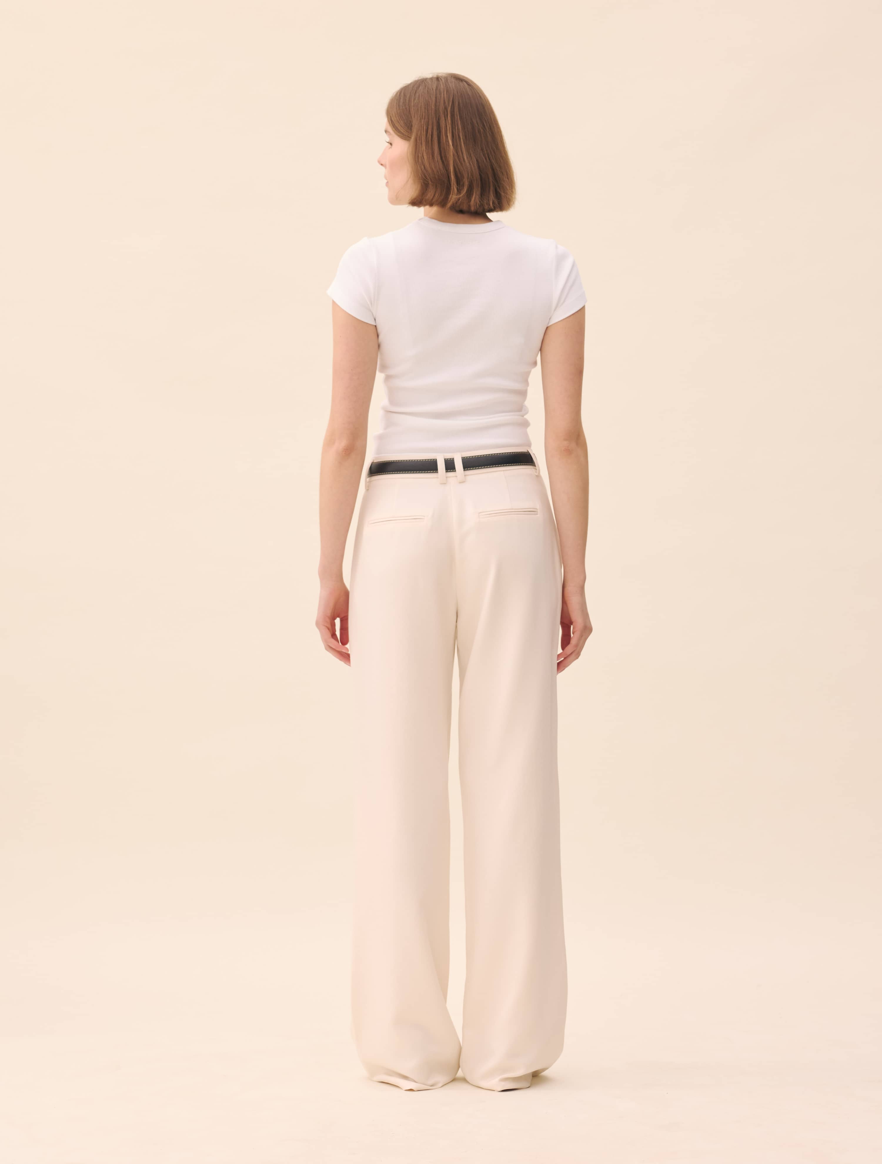 Daily T-Shirt Ribbed White - White | Djerf Avenue