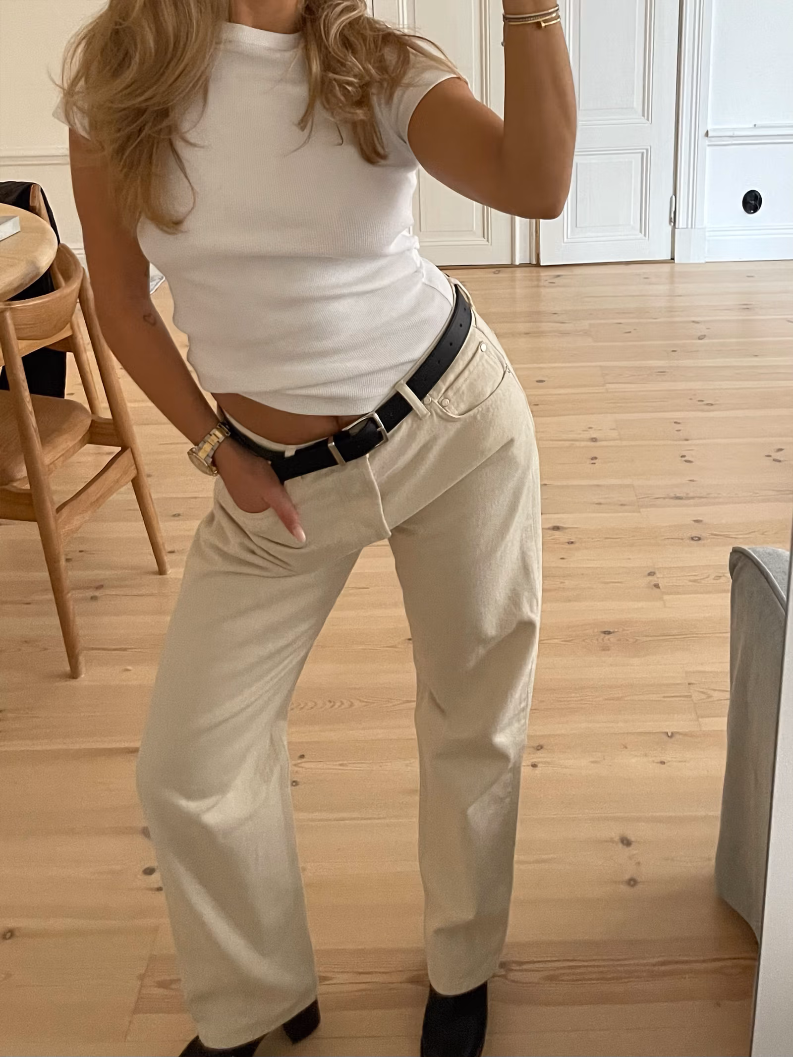 Daily T-Shirt Ribbed White