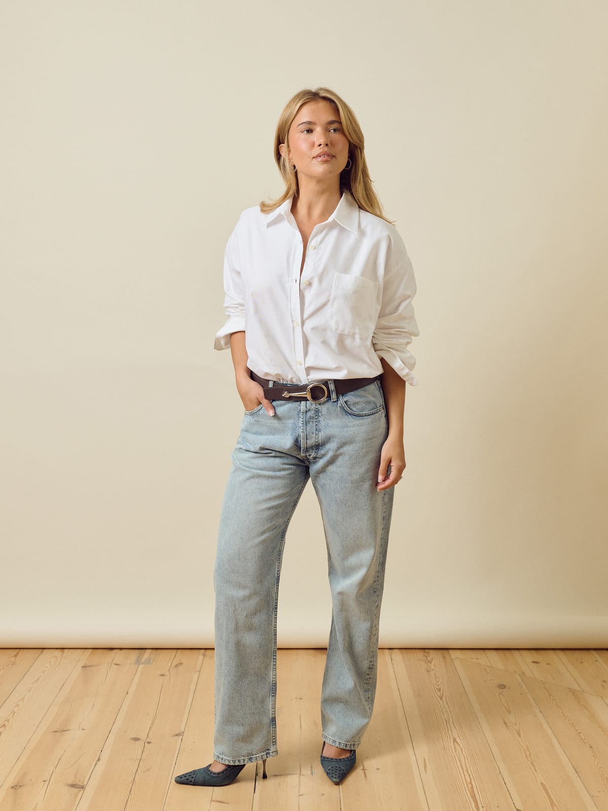 Relaxed Jeans Washed Blue