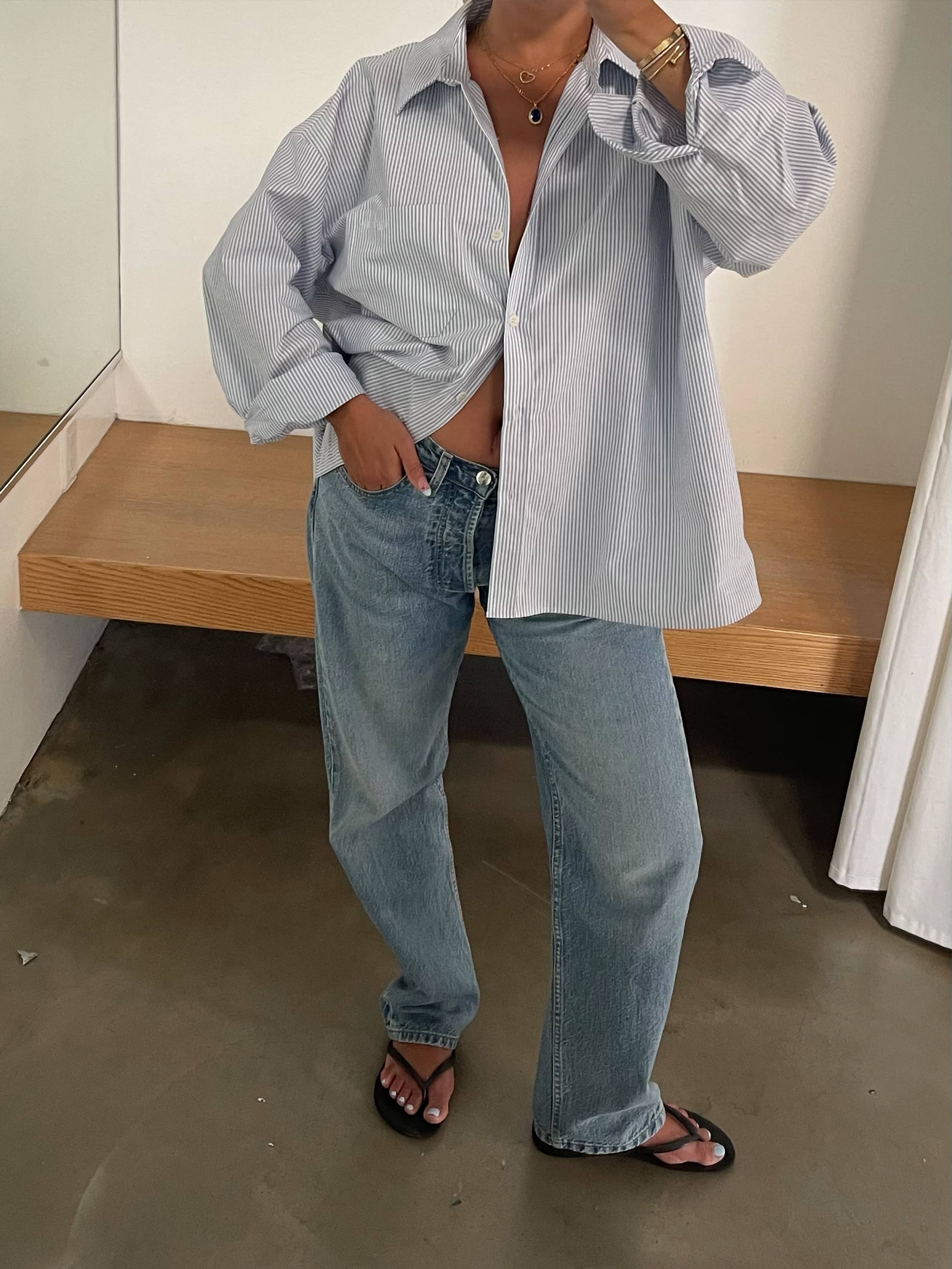 Relaxed Jeans Washed Blue - Washed Blue | Djerf Avenue