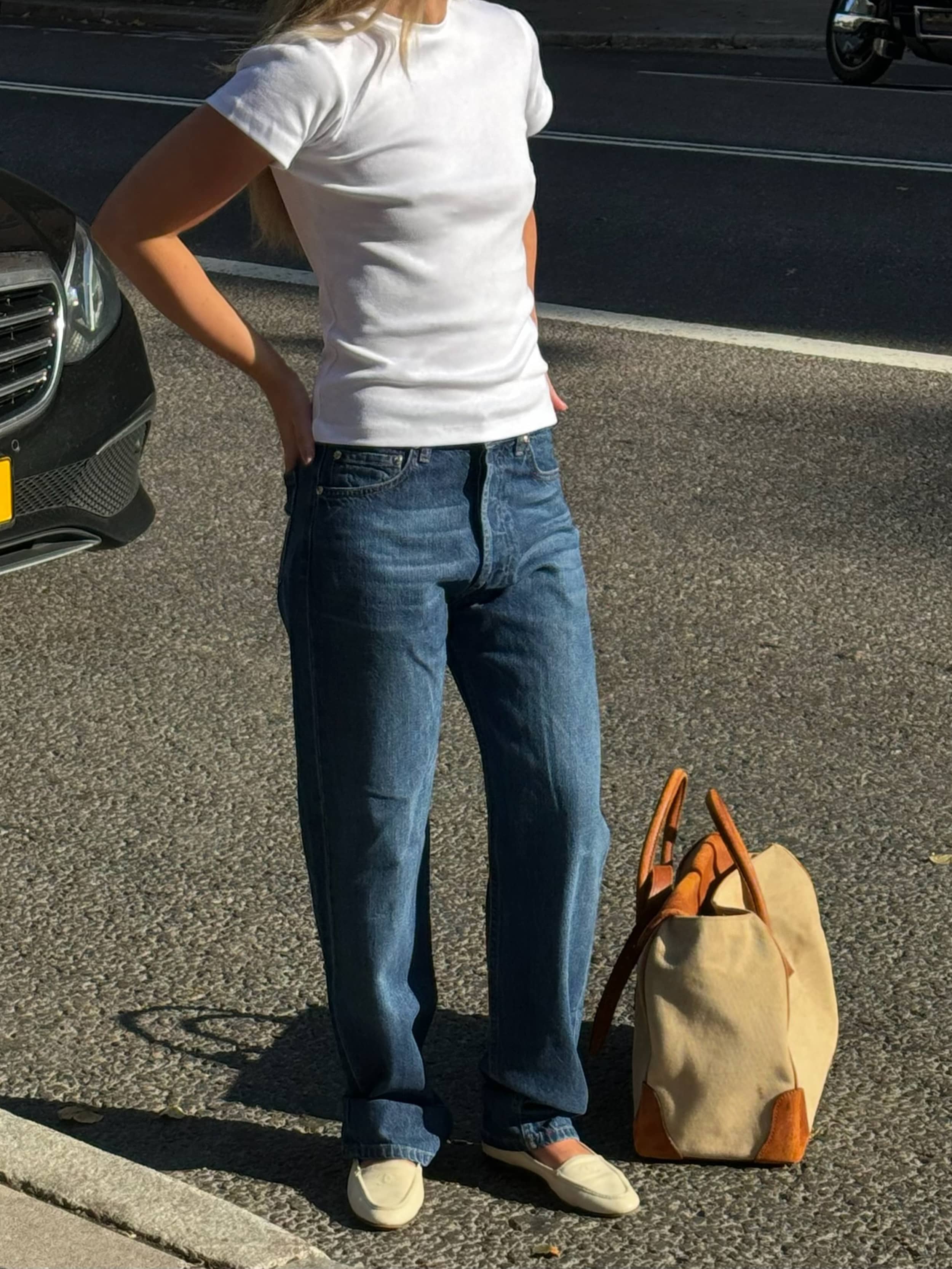 Relaxed Jeans Dark Blue - Dark blue | Djerf Avenue