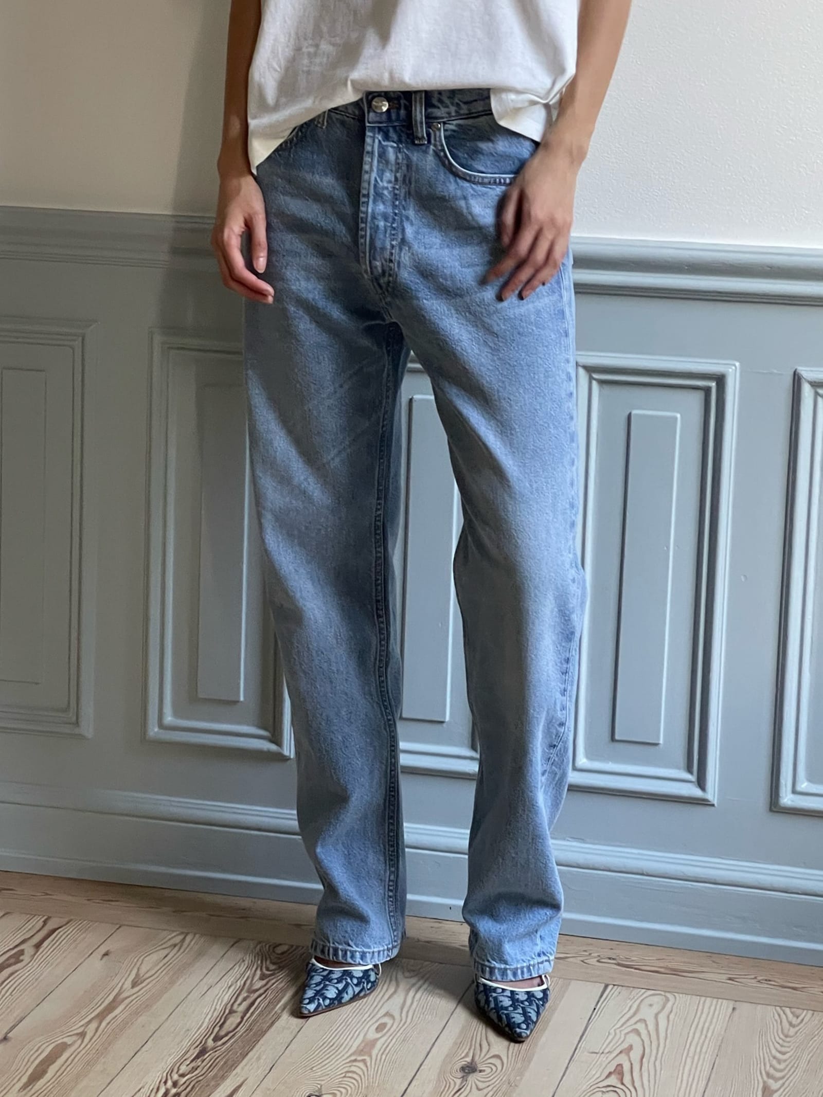 Relaxed Jeans Washed Blue - Tall