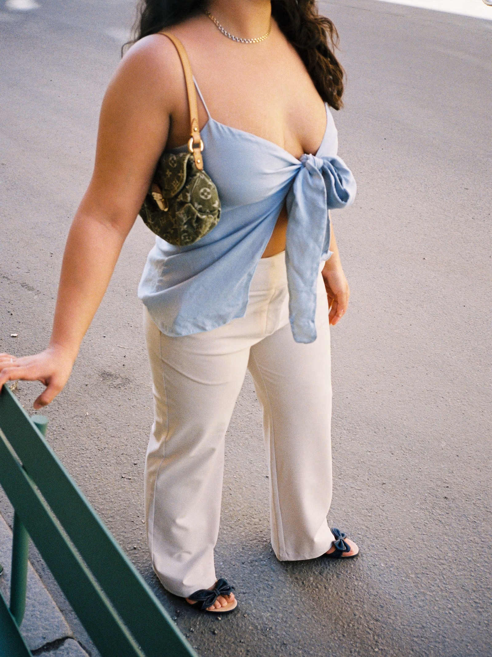 Tie Tank Top Baby Blue