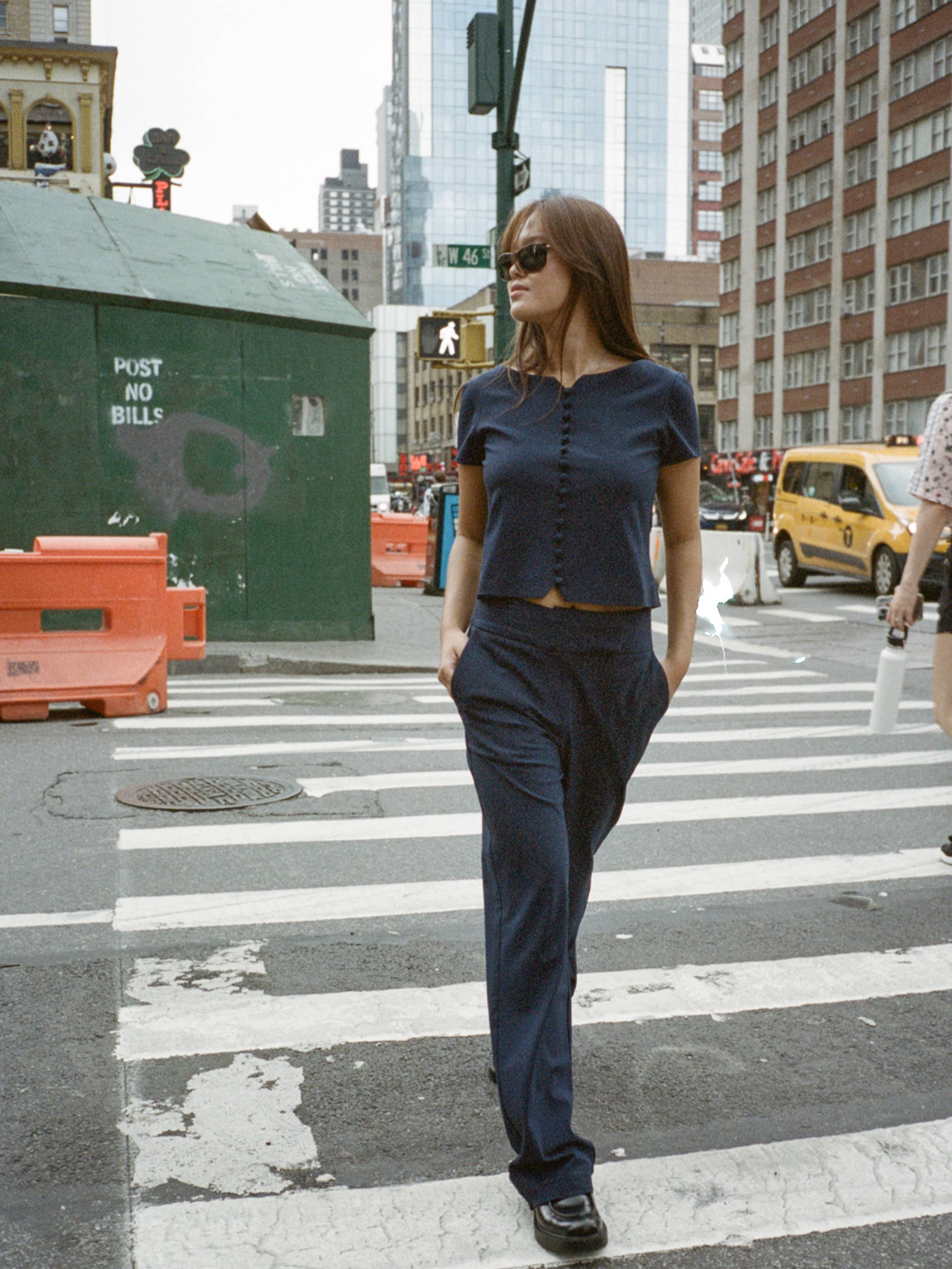 Day-to-day Pants Deep Blue - Deep blue | Djerf Avenue