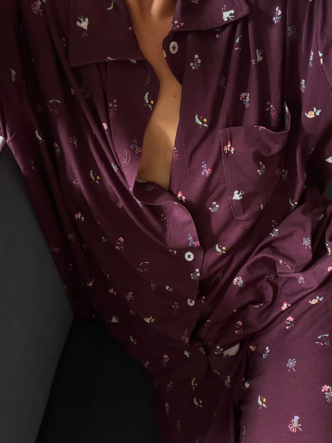 Go Slow Shirt Autumn Bloom Plum