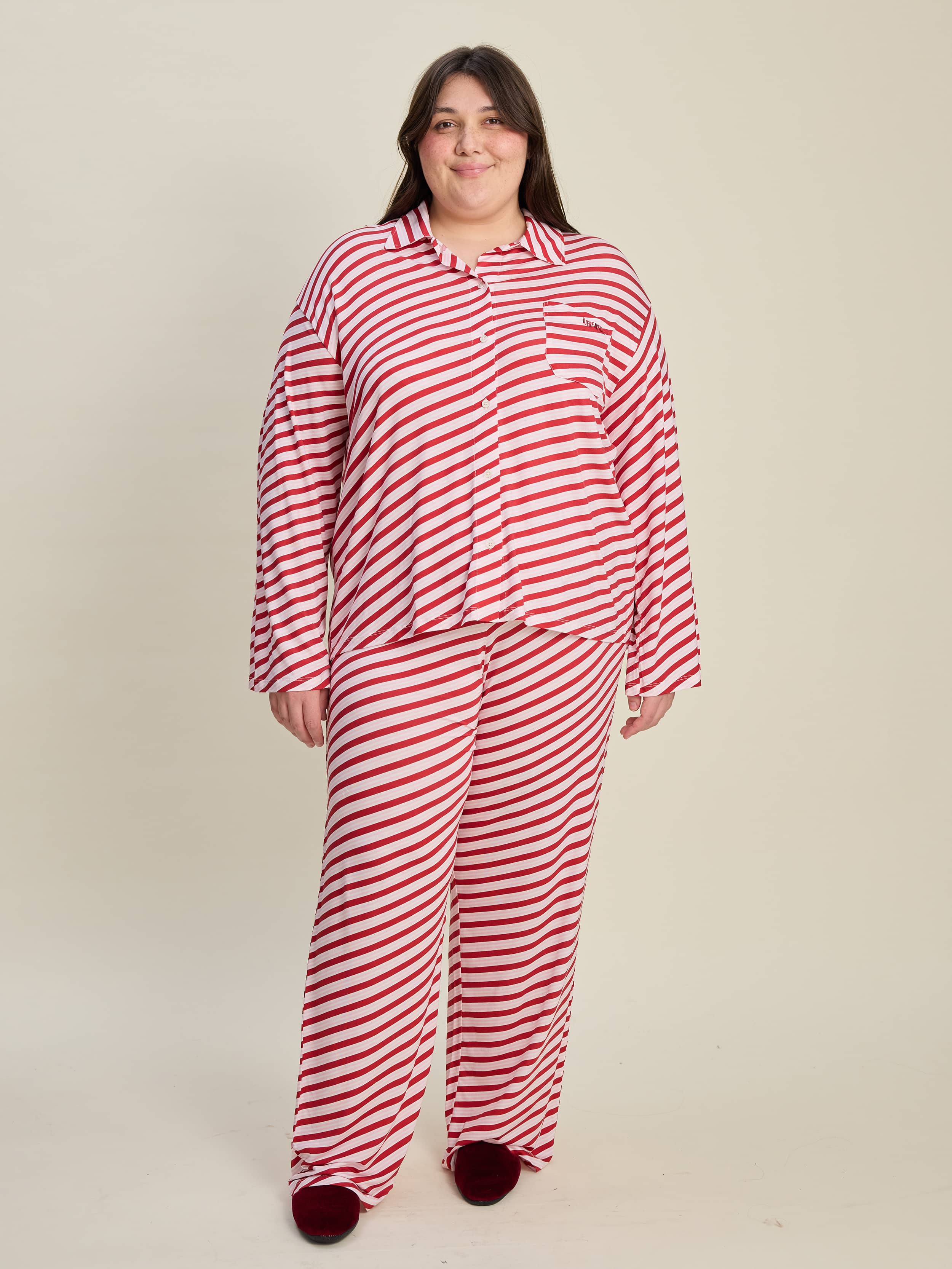 Go Slow Pants Candy Cane - Candy Cane | Djerf Avenue
