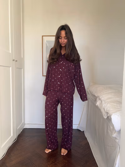 Go Slow Pants Autumn Bloom Plum