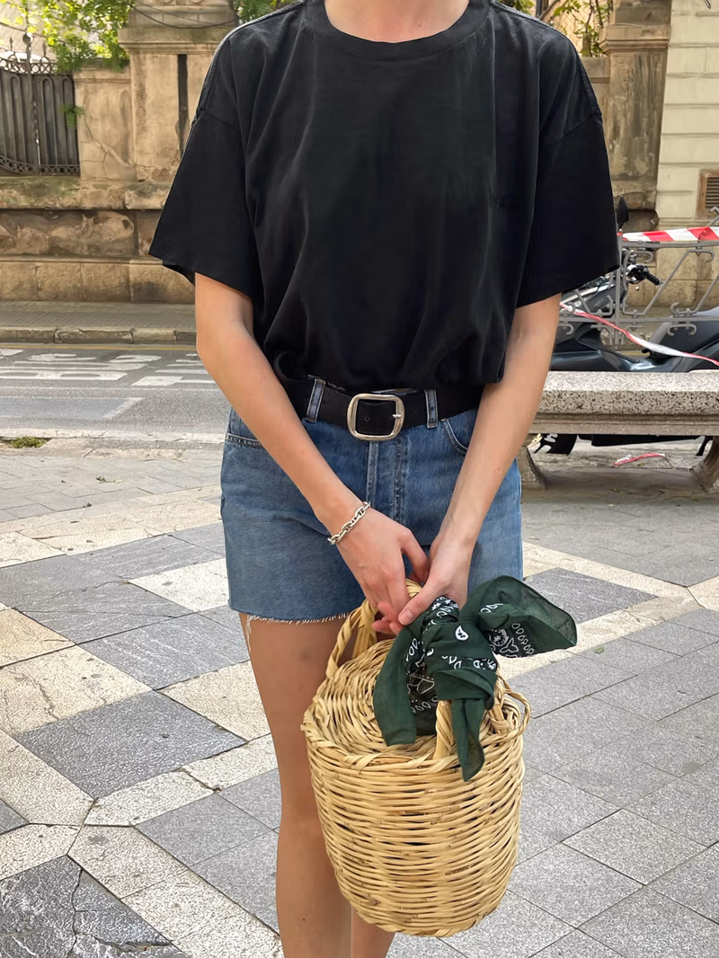 Washed T-shirt Washed Black