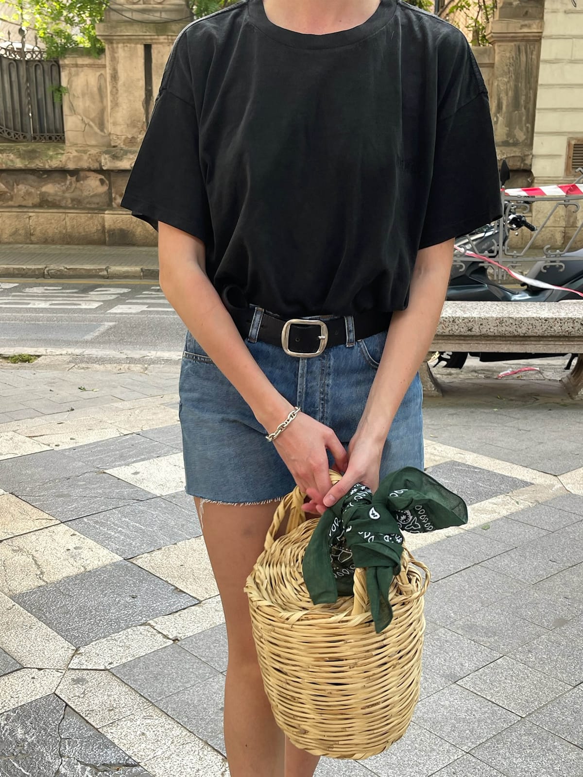 Washed T-shirt Washed Black