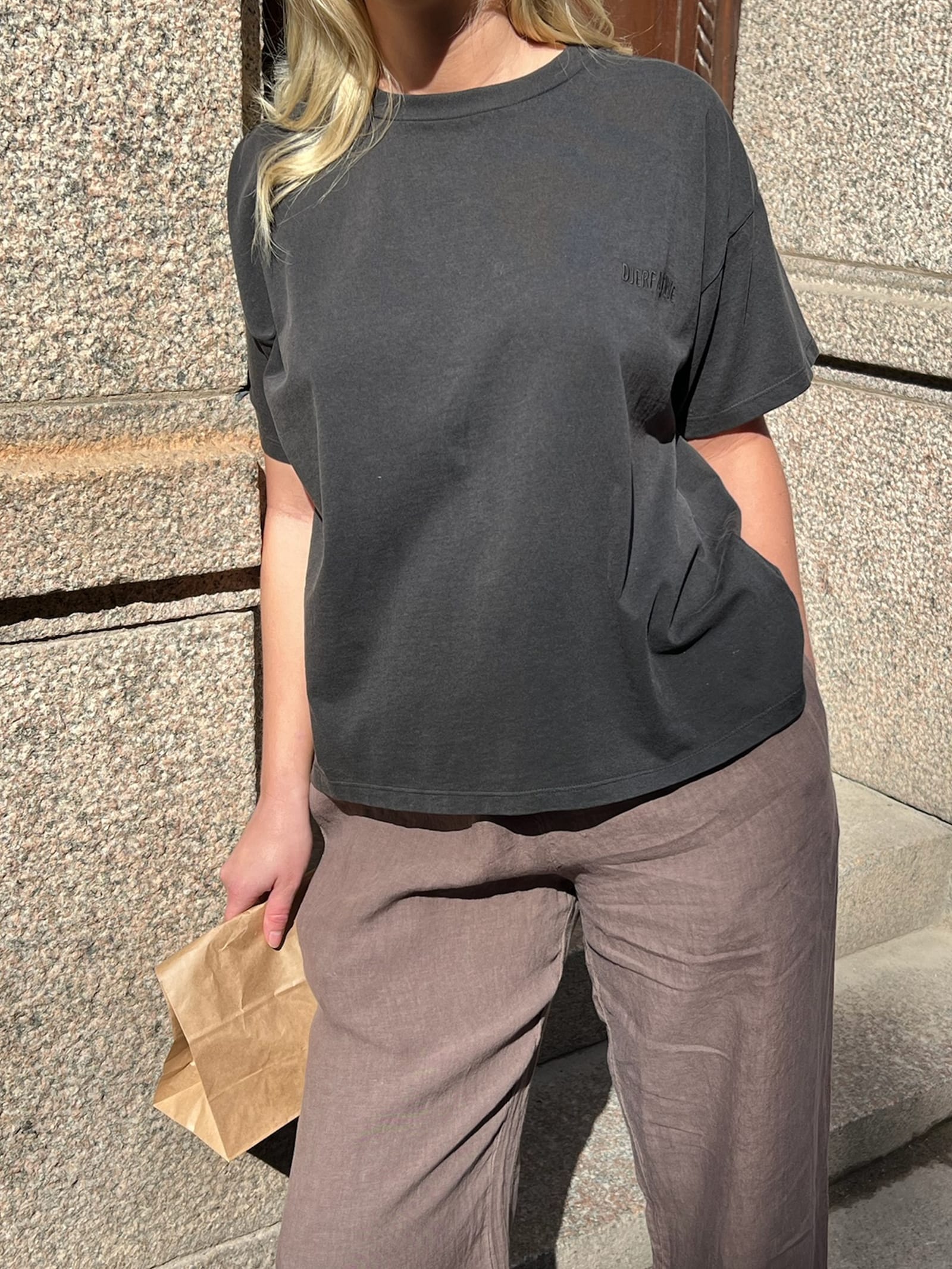 Washed T-shirt Washed Black