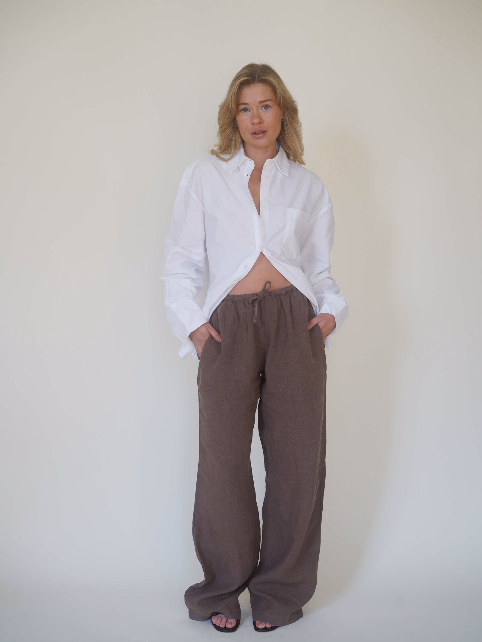 Linen Pants Brown