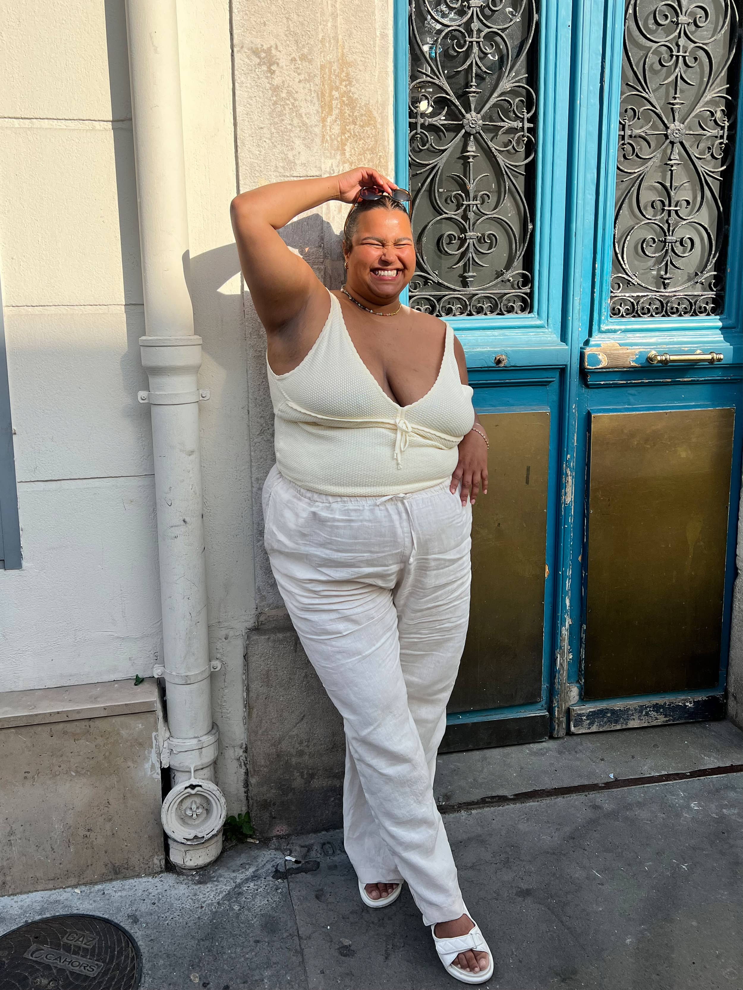 Linen Pants Cream - Cream | Djerf Avenue