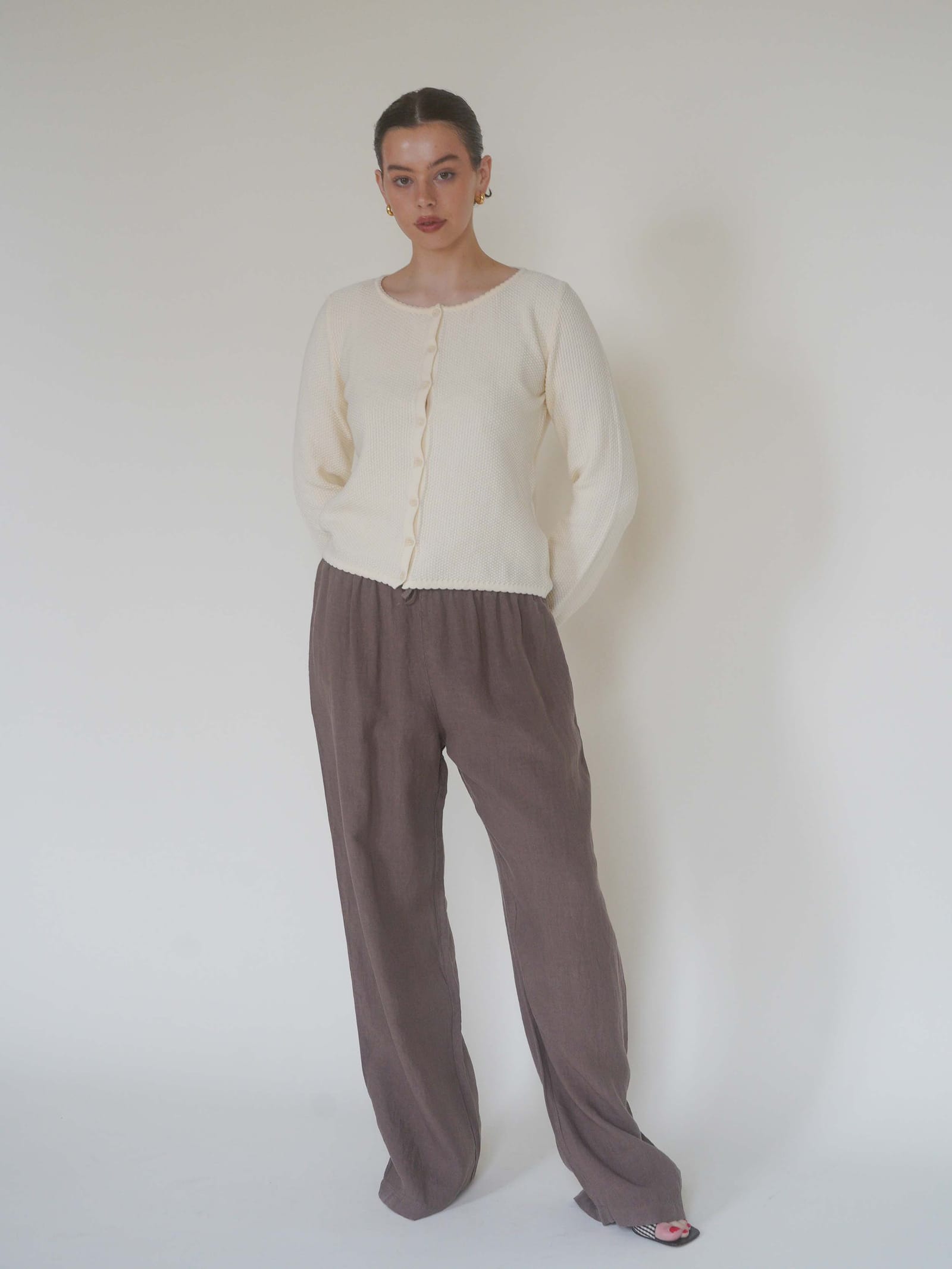 Linen Pants Brown
