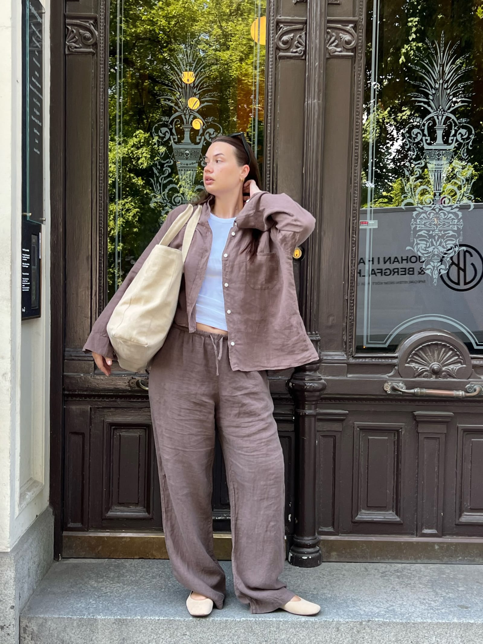 Linen Pants Brown