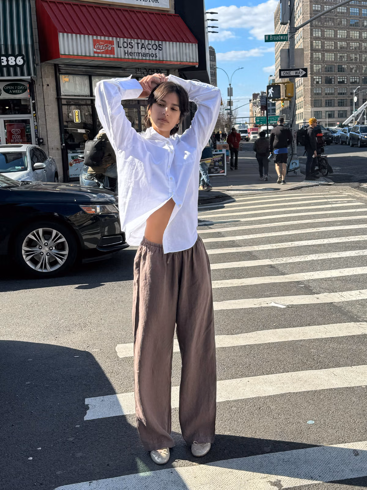 Linen Pants Brown