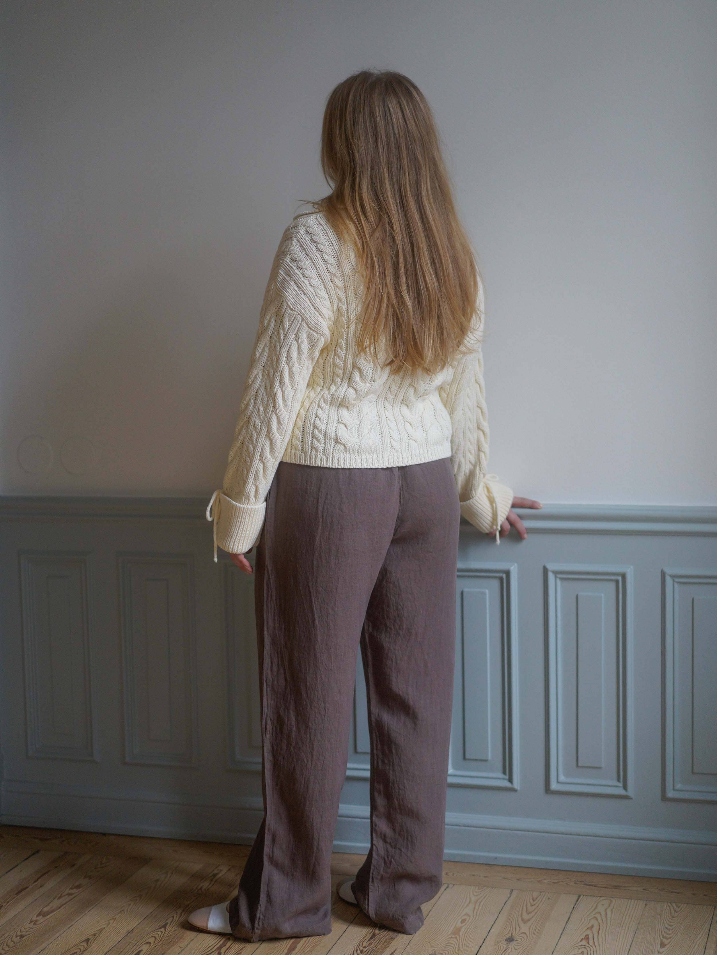 Linen Pants Brown - Brown | Djerf Avenue