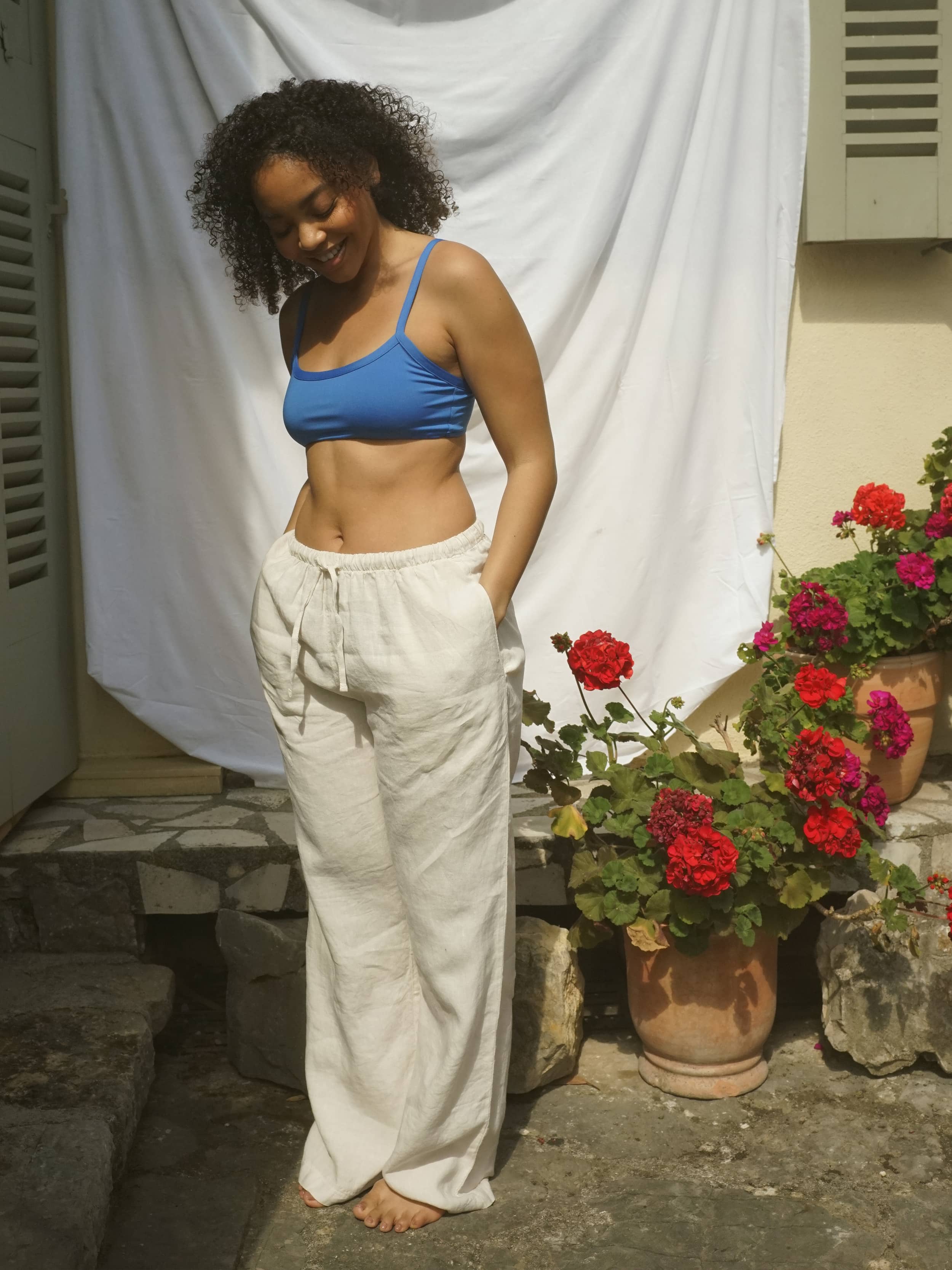 Linen Pants Cream - Cream | Djerf Avenue