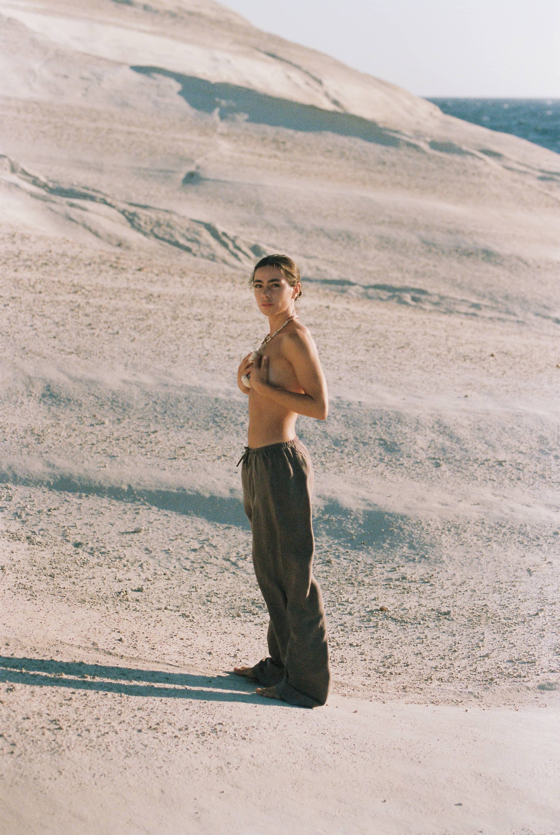Linen Pants Brown - Tall - Brown | Djerf Avenue