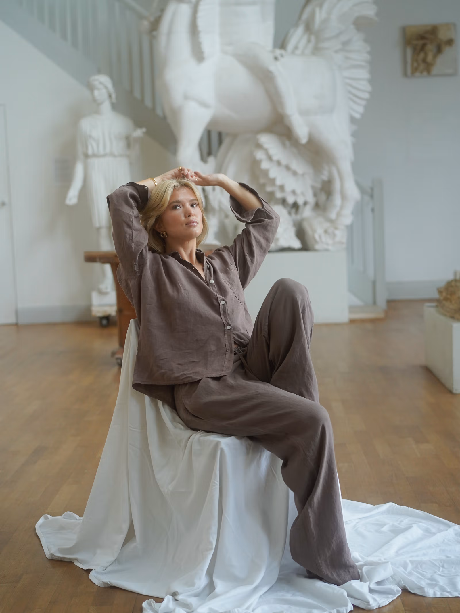 Linen Pants Brown - Tall
