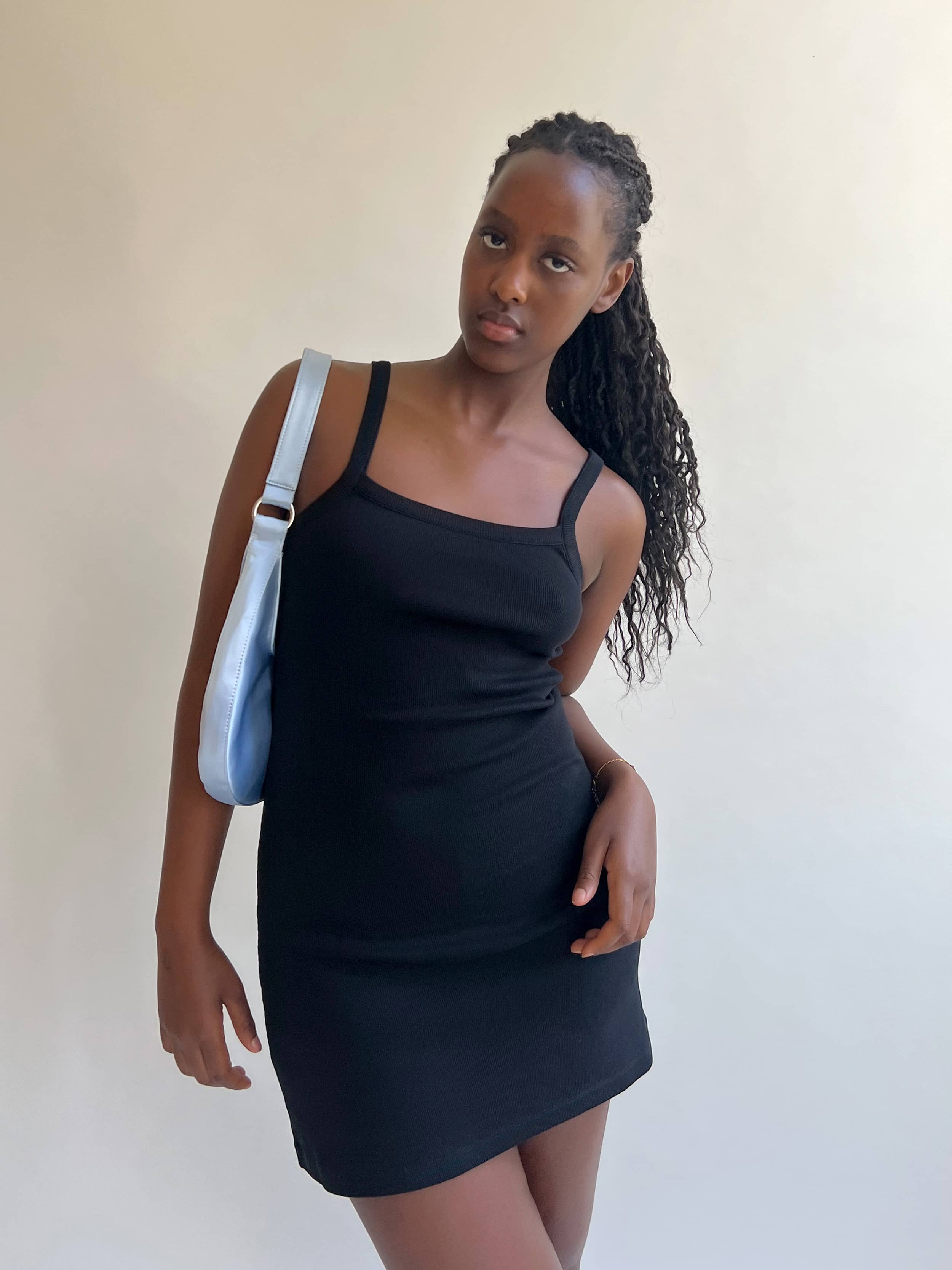 Daily Tank Dress Ribbed Black - Black | Djerf Avenue