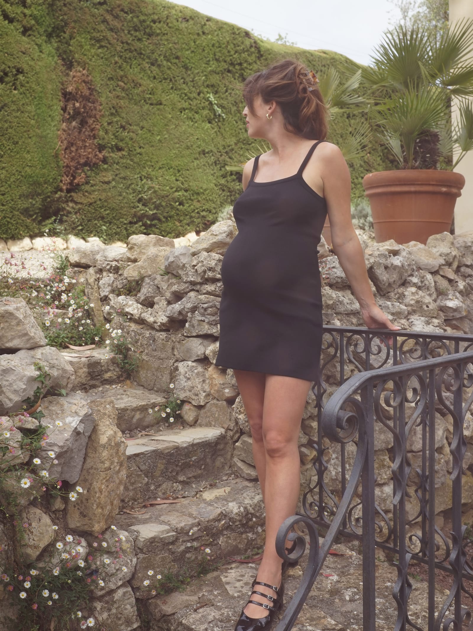 Daily Tank Dress Ribbed Black