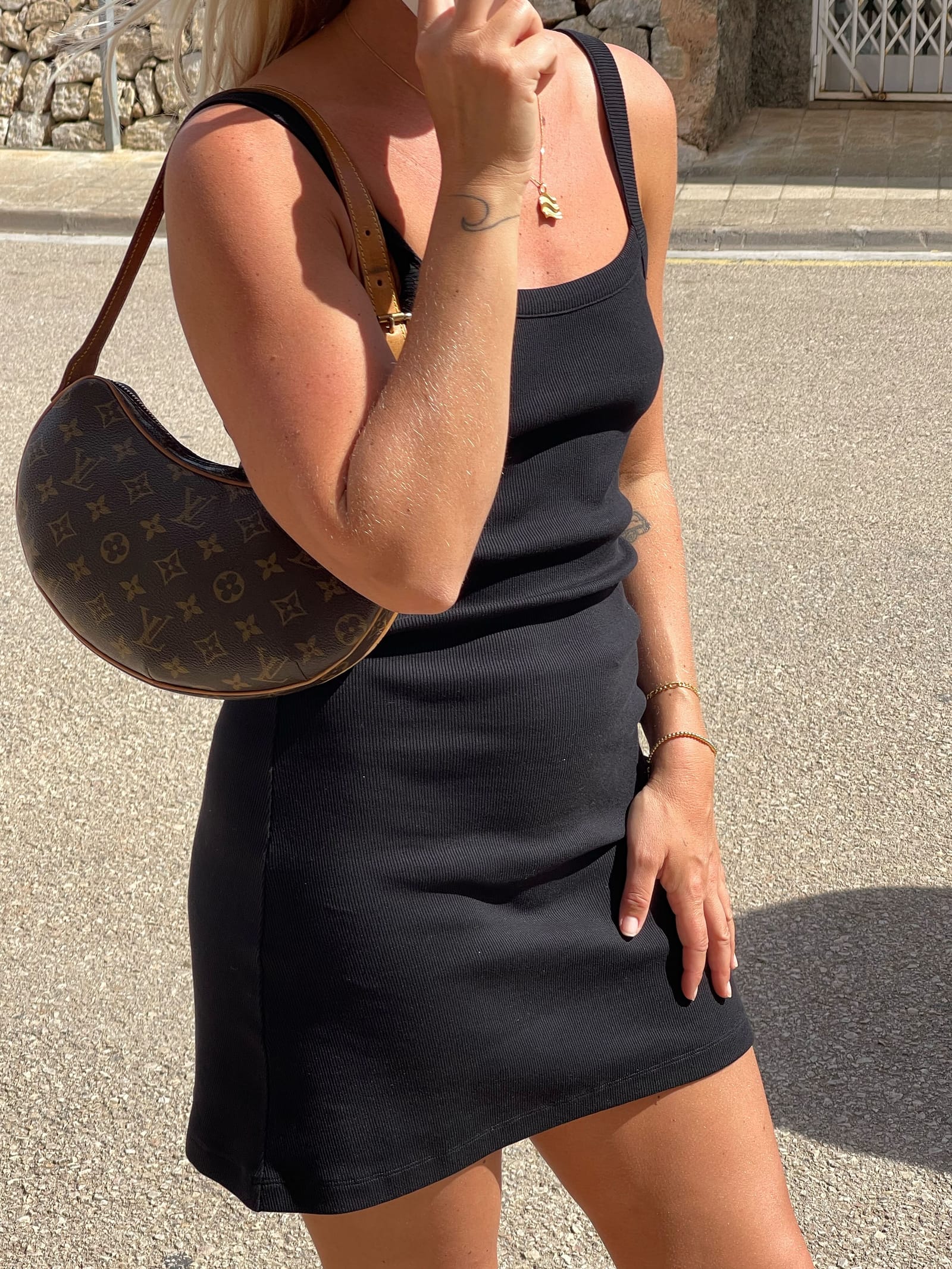 Daily Tank Dress Ribbed Black