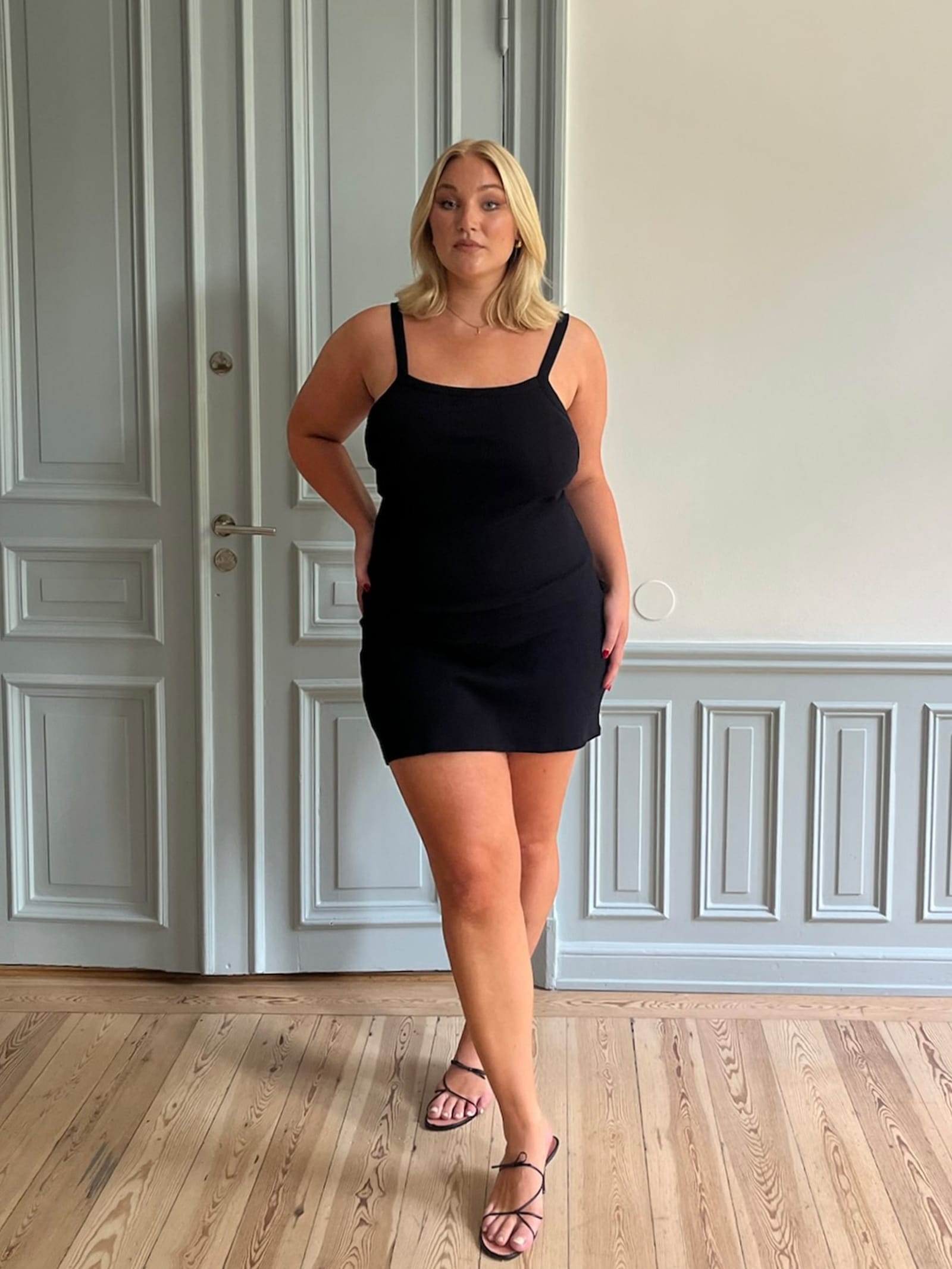 Daily Tank Dress Ribbed Black