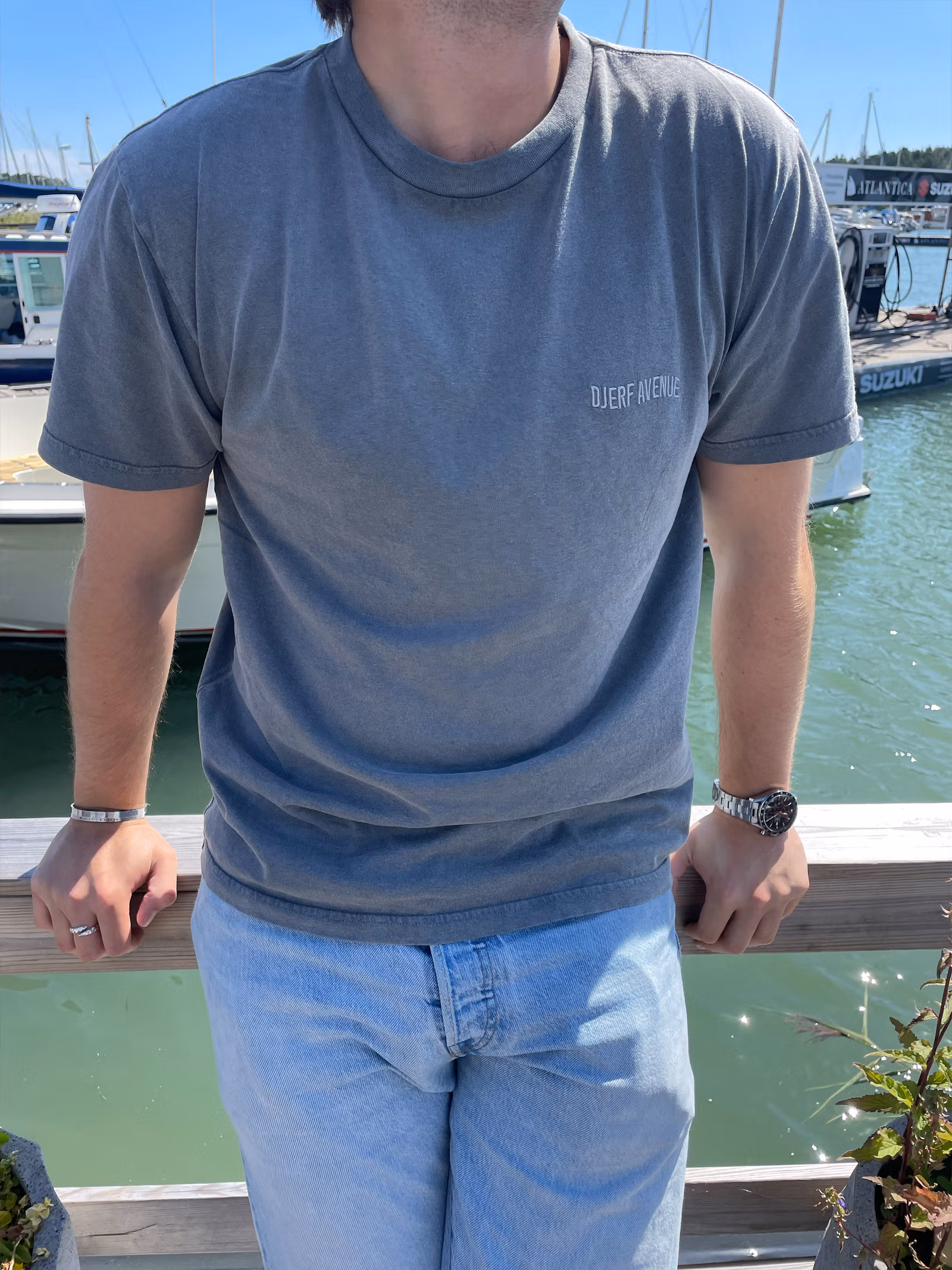 Straight Fit T-shirt Washed Grey