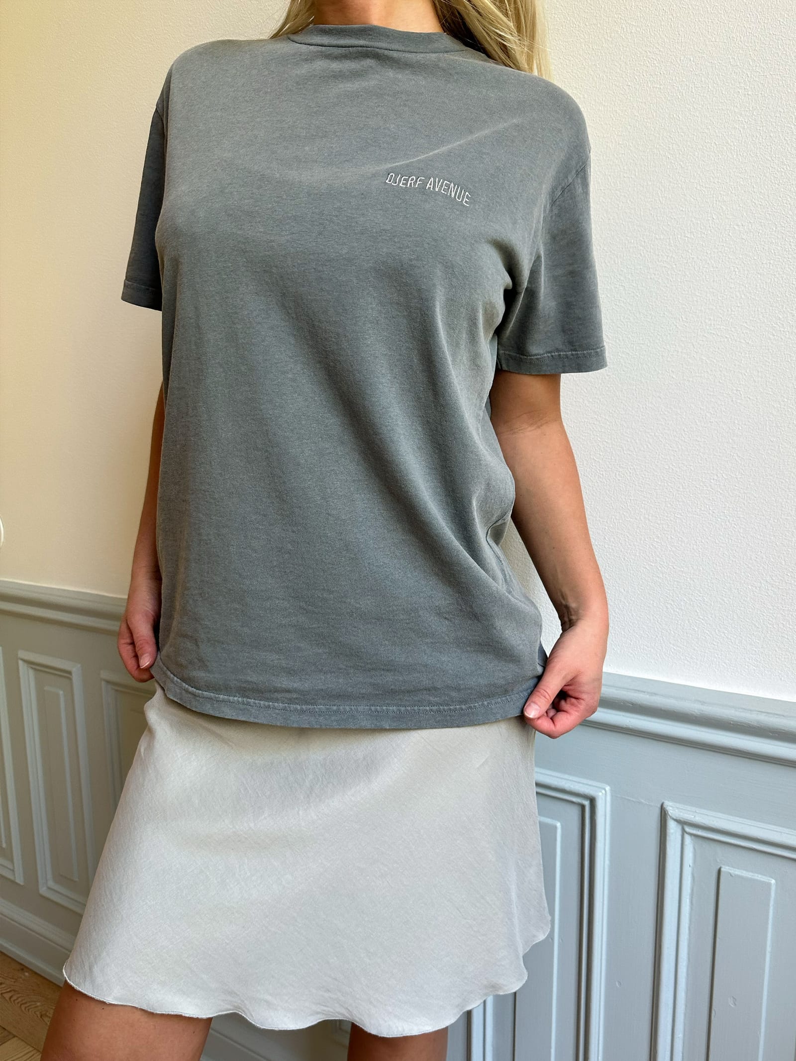 Straight Fit T-shirt Washed Grey