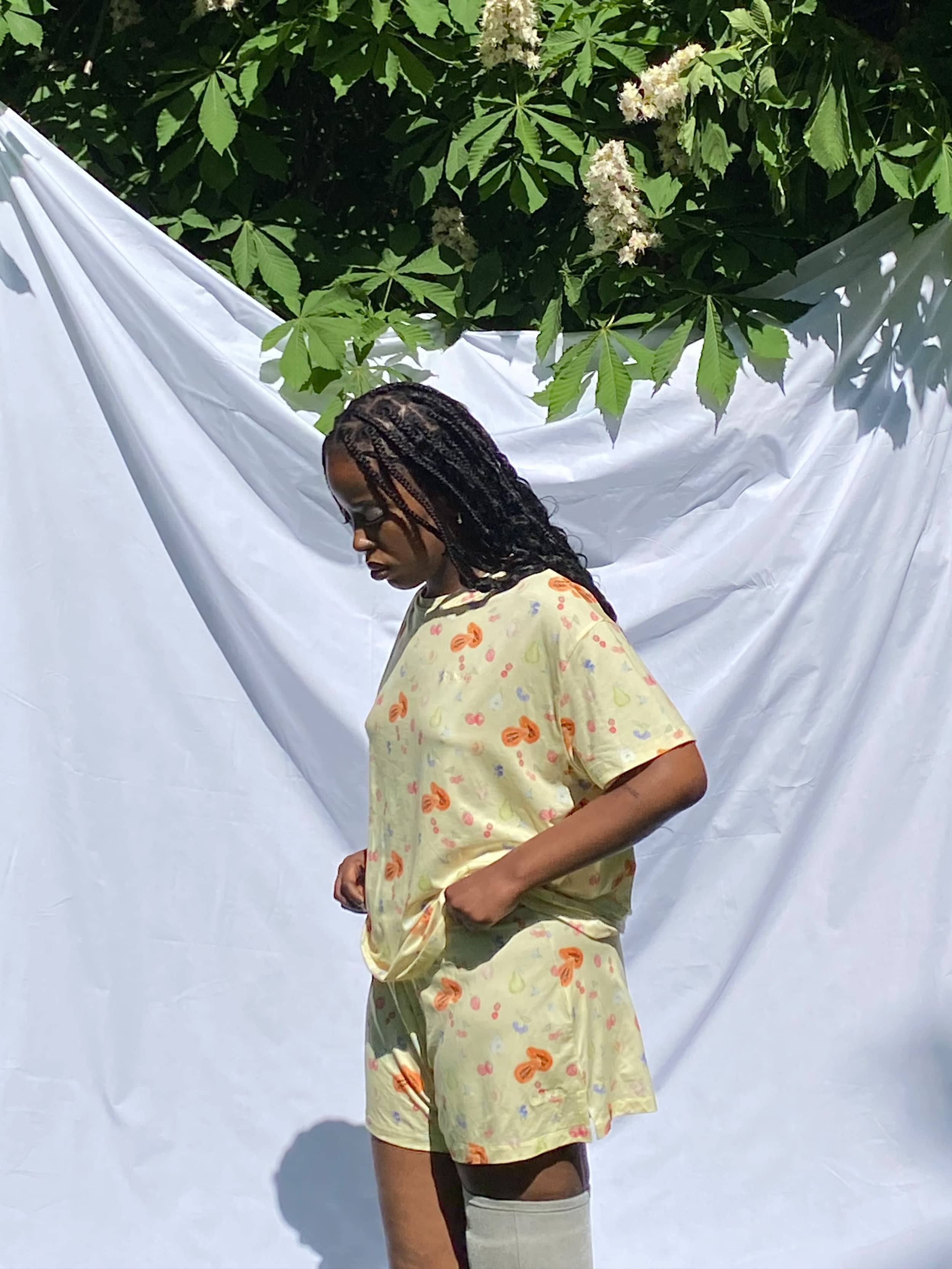 ロンパース・カバーオール kids vintage LIBERTY fruits shortall ロンパース・カバーオール kids vintage LIBERTY fruits shortall