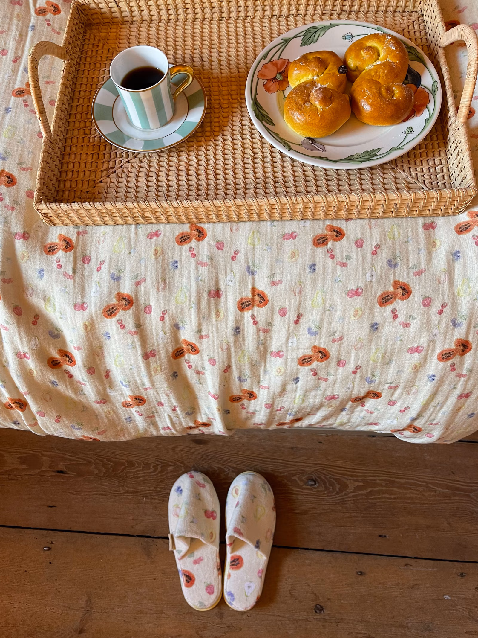 Muslin Duvet Cover - Single Fruit