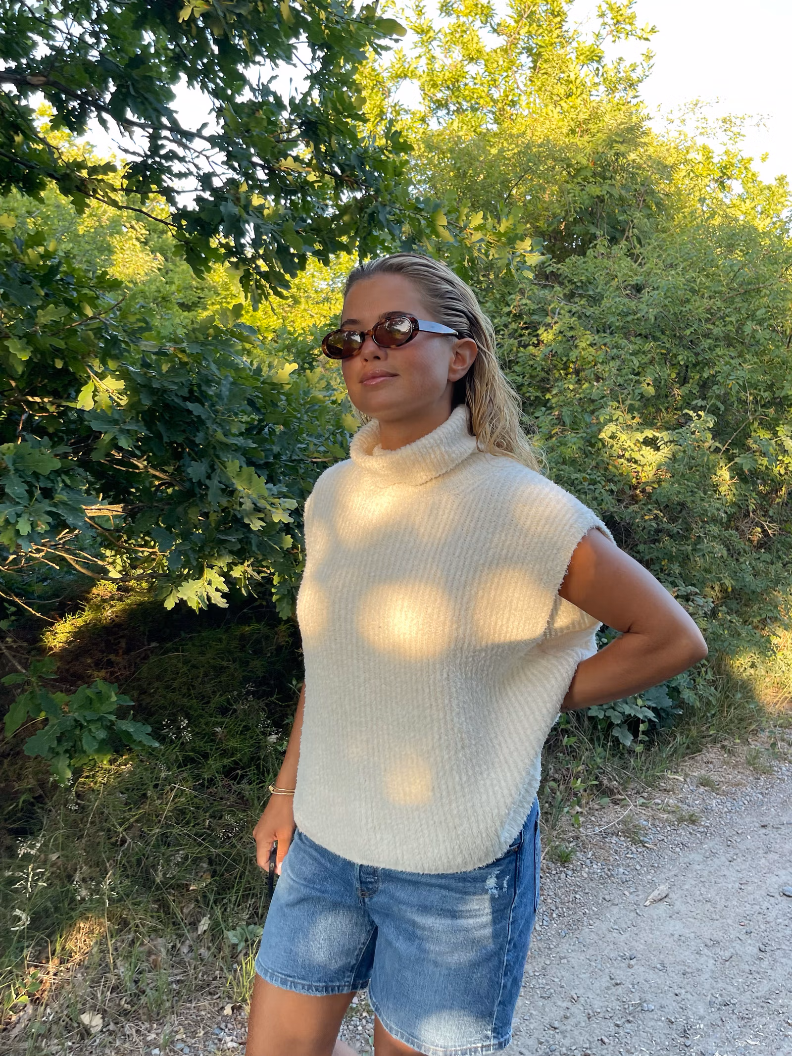 Turtleneck Top Cream