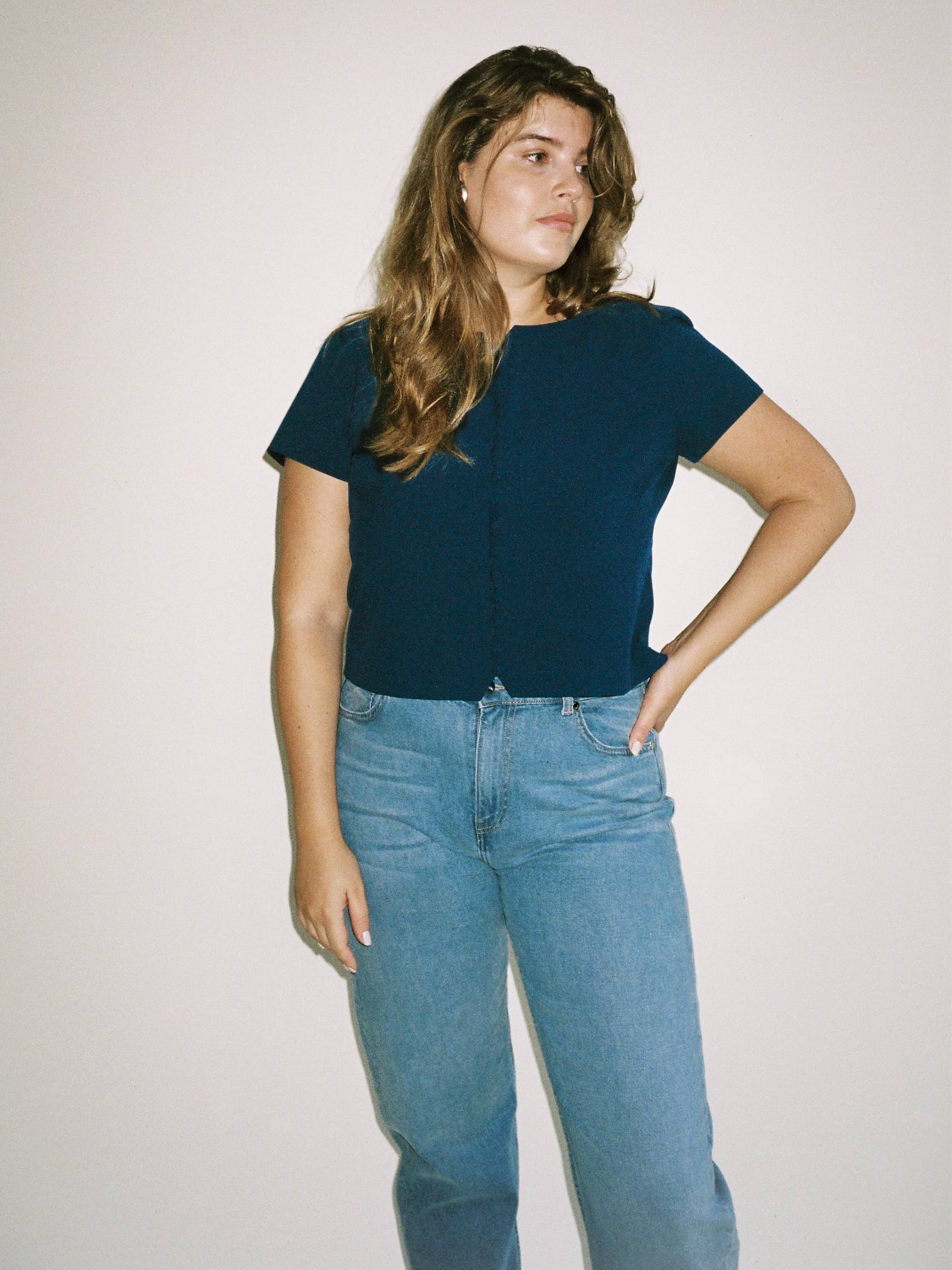 Day-to-day Top Deep Blue - Deep Blue | Djerf Avenue