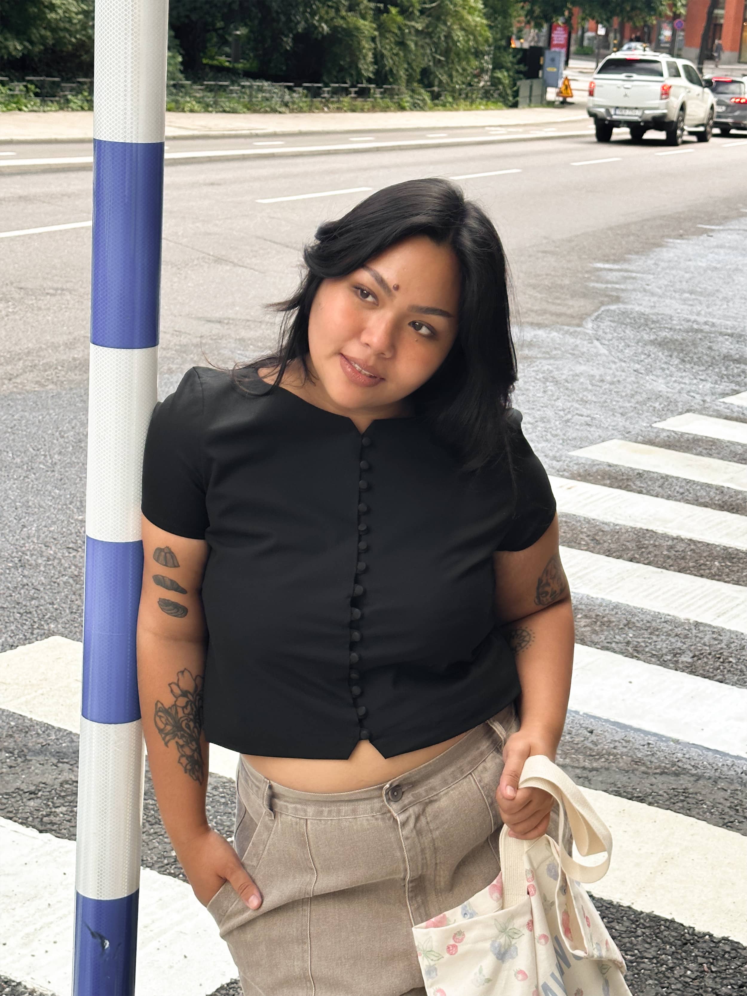 Z*様 Djerf Avenue トップス Day-to-day Top Black - Black | Djerf Avenue