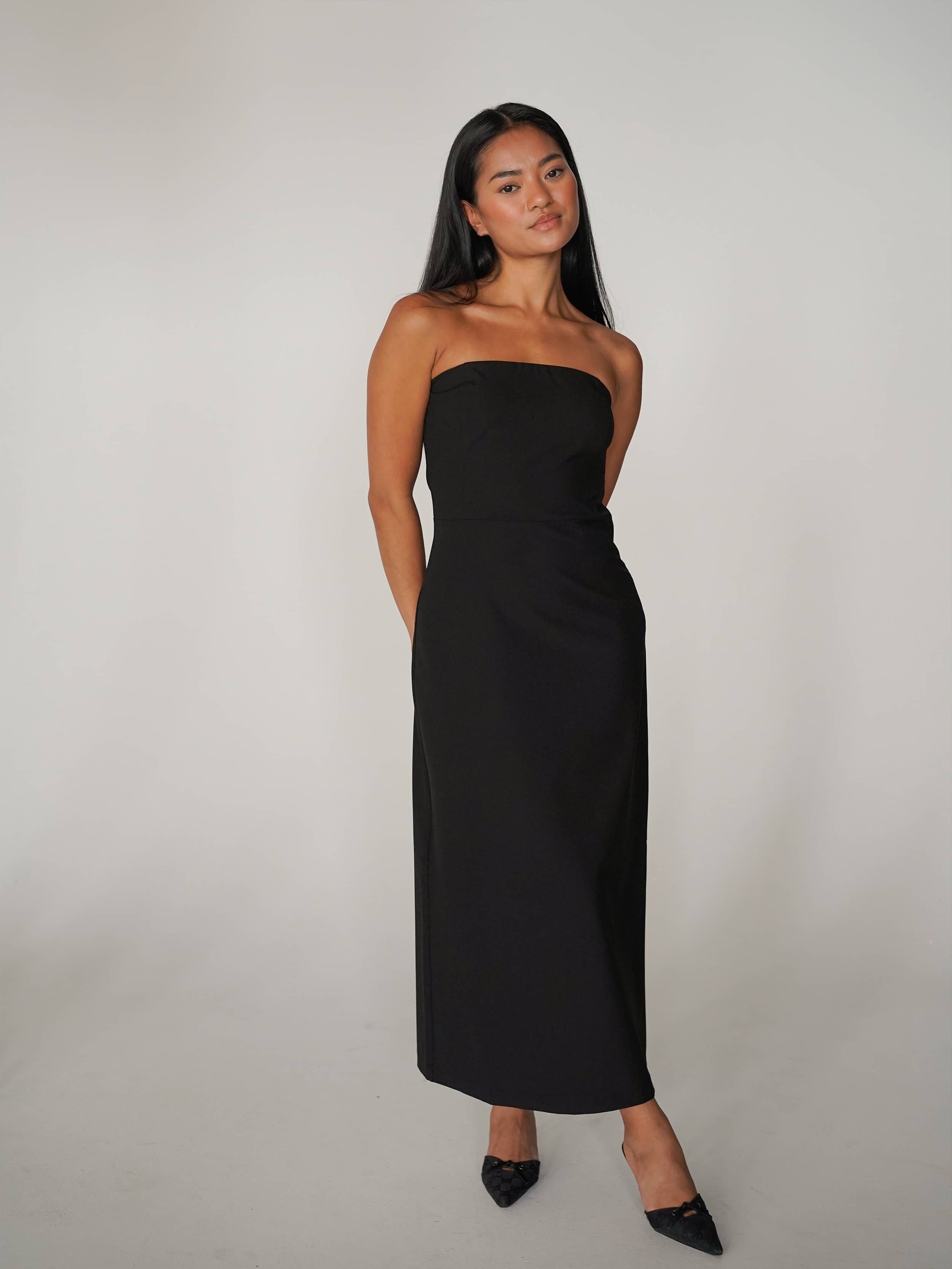 Midi Tube Dress Black - Black | Djerf Avenue
